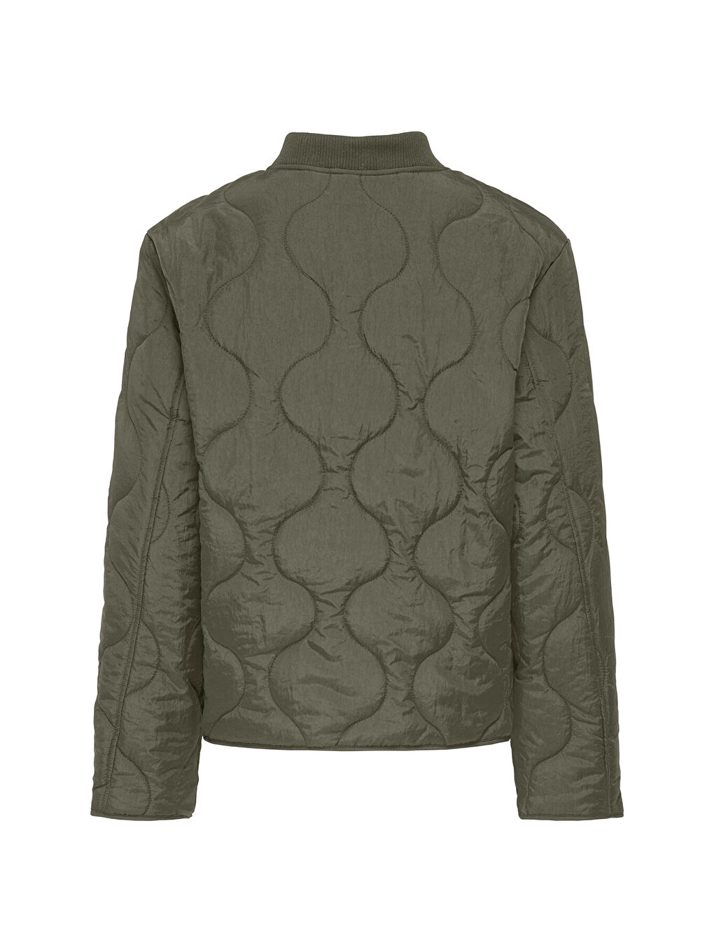 Yeşil Onlsalsa Kapitoneli Regular Fit Kolej Yaka Düğmeli Mont 15357514-1