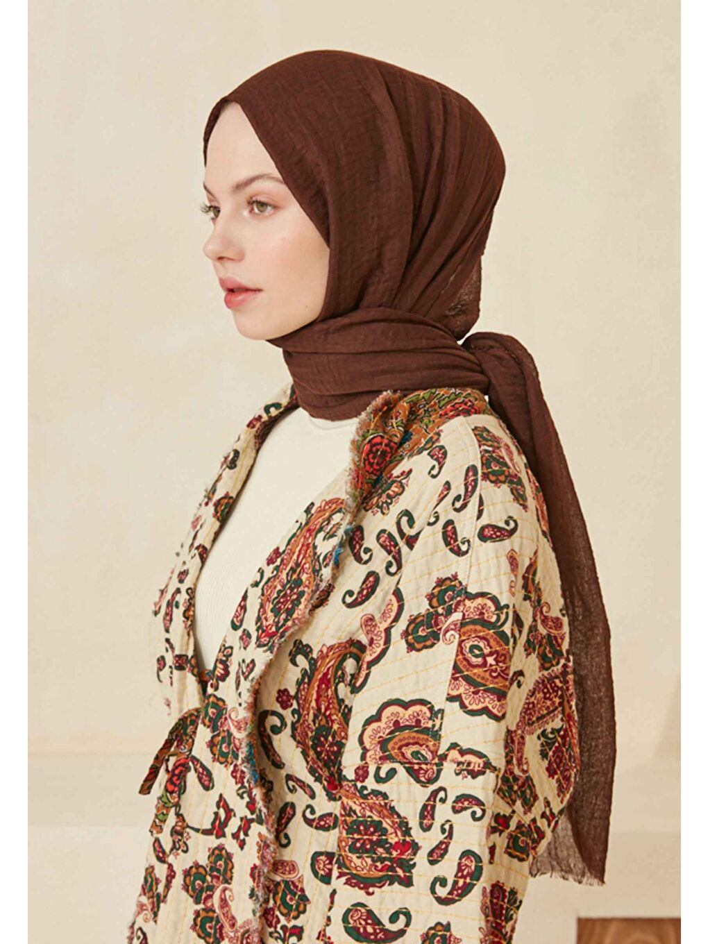 Kahverengi Bürümcük Şal Kakao-3