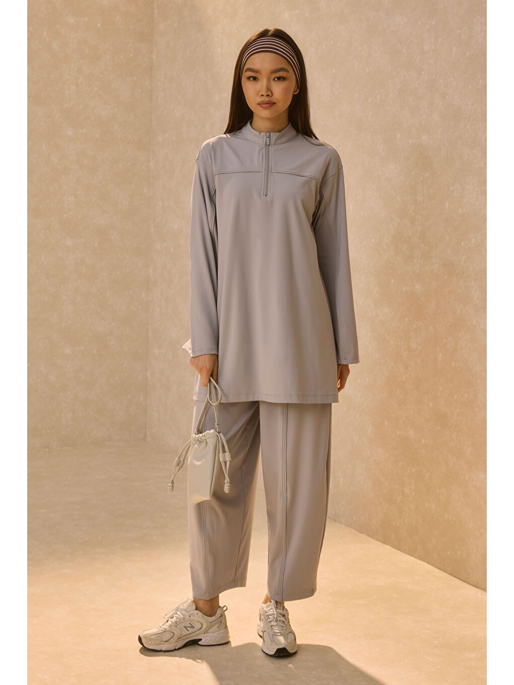 Roba Detaylı Takım Açık Gri-2