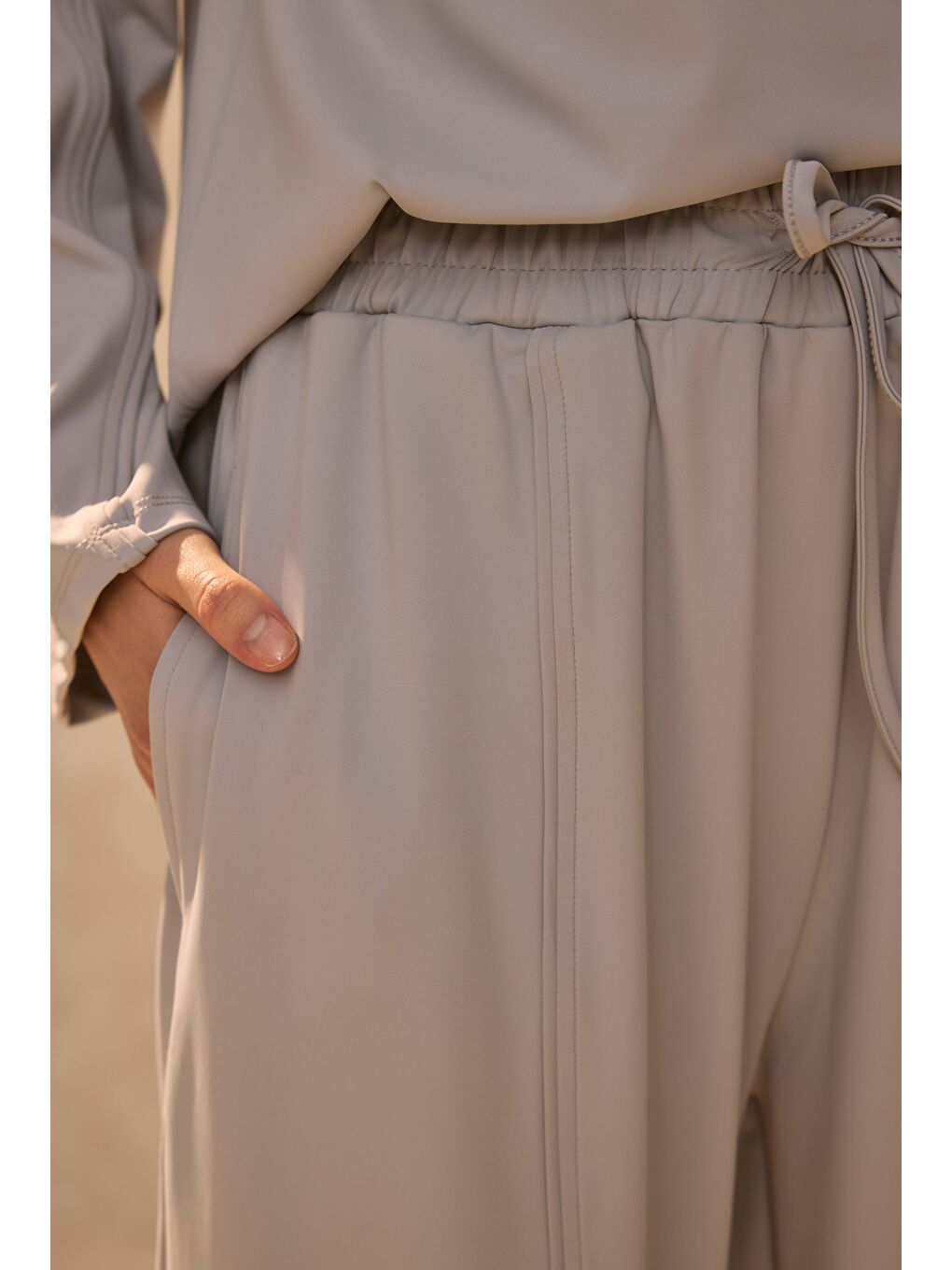 Roba Detaylı Takım Açık Gri-4