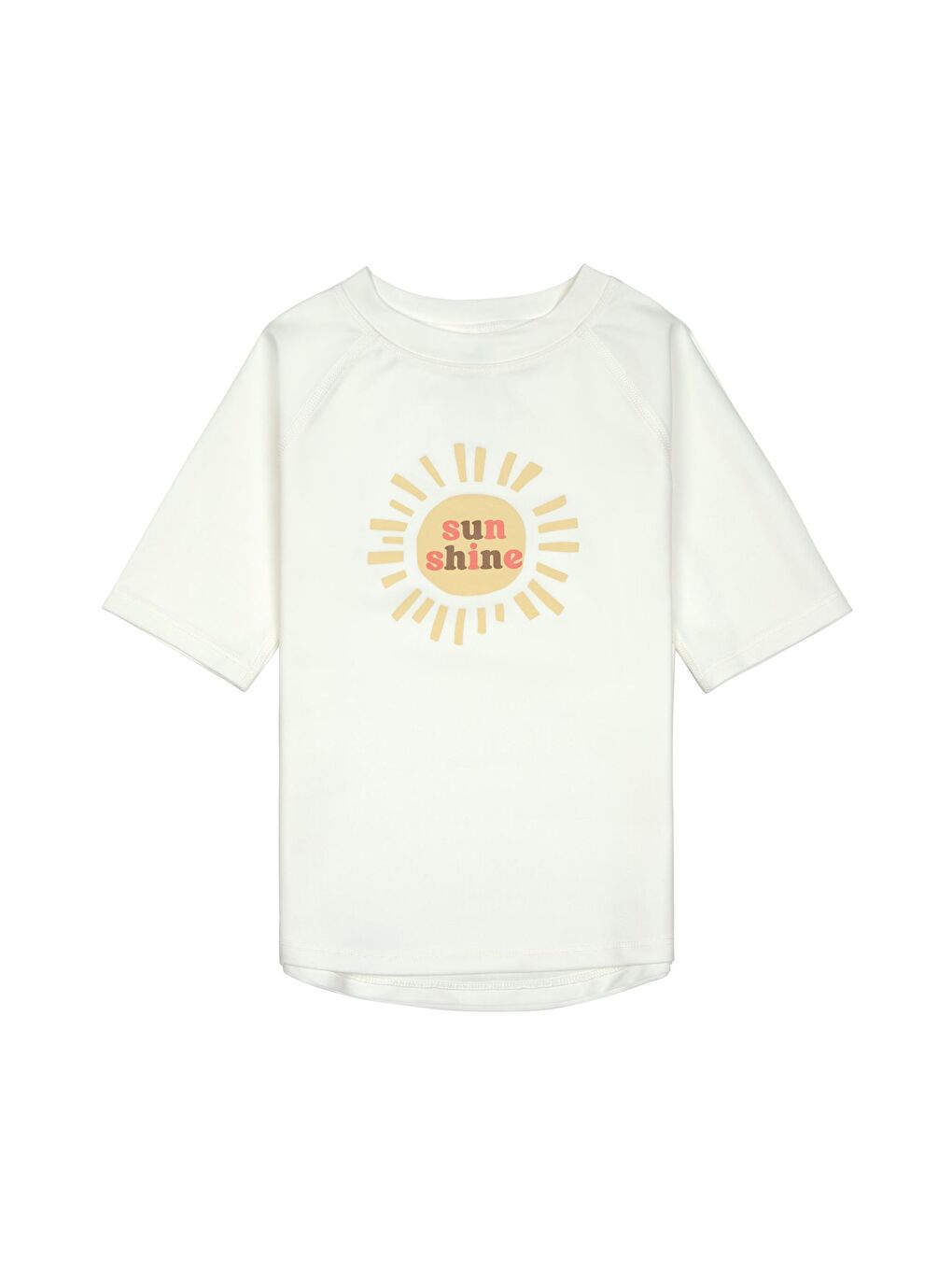Beyaz Sunshine UV Korumalı Kısa Kollu Mayo Tişört Sea Salt