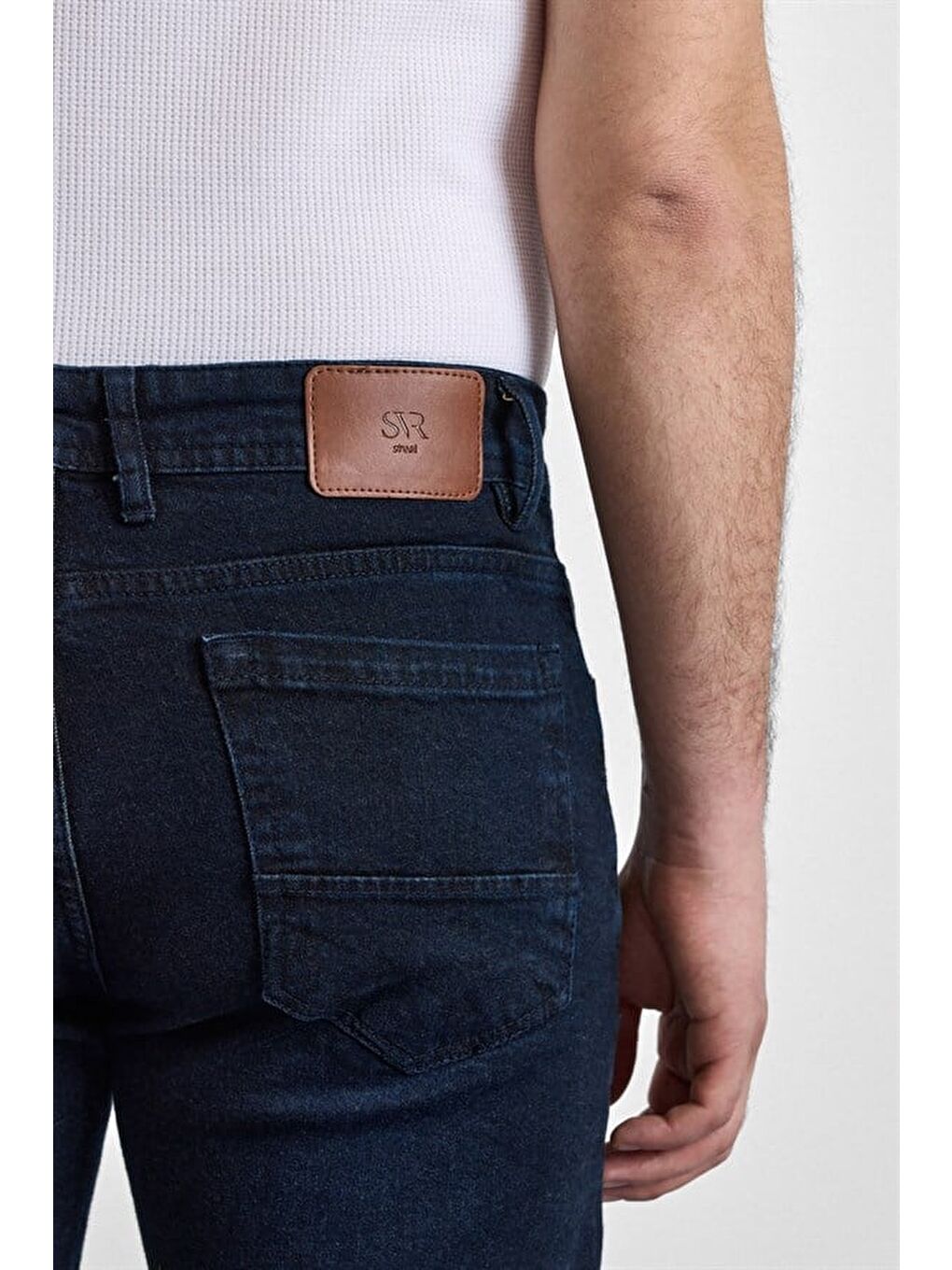 Lacivert Denim Pantolon-4