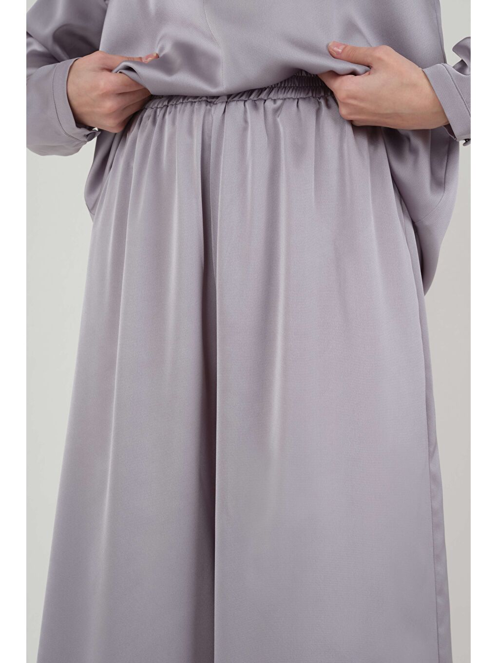 Basic Saten Takım Gri-2