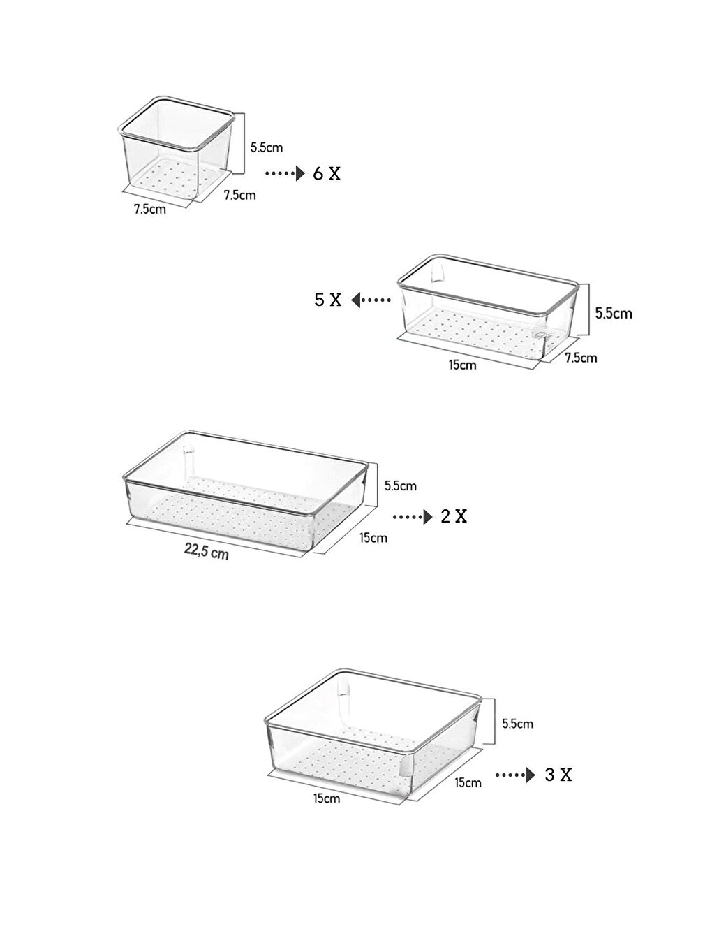 16'lı Modüler Set Çekmece İçi Düzenleyici Makyaj Takı Aksesuar Organizer Dolap İçi Düzenleyici-3