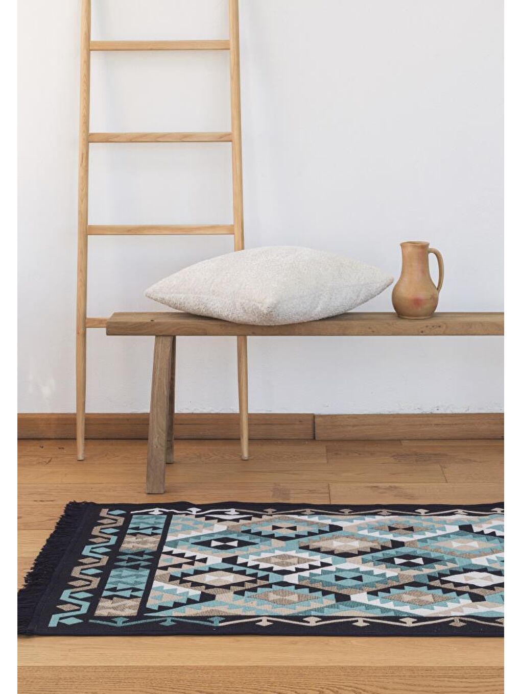 Karışık Çift Taraflı Kilim, Makinede Yıkanabilir, Modern Desenli, 80*150 cm, SA1818A-4