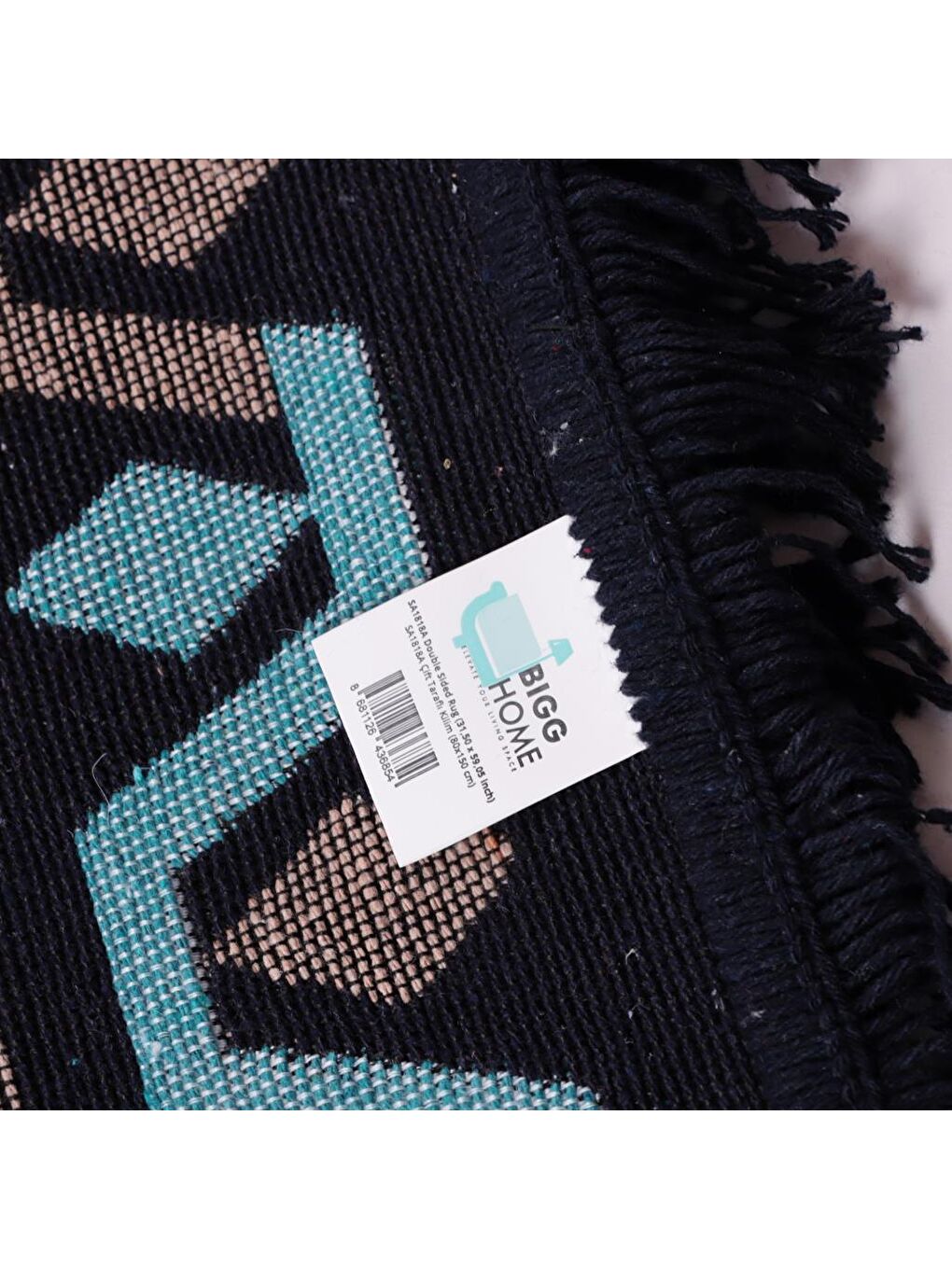 Karışık Çift Taraflı Kilim, Makinede Yıkanabilir, Modern Desenli, 80*150 cm, SA1818A-5