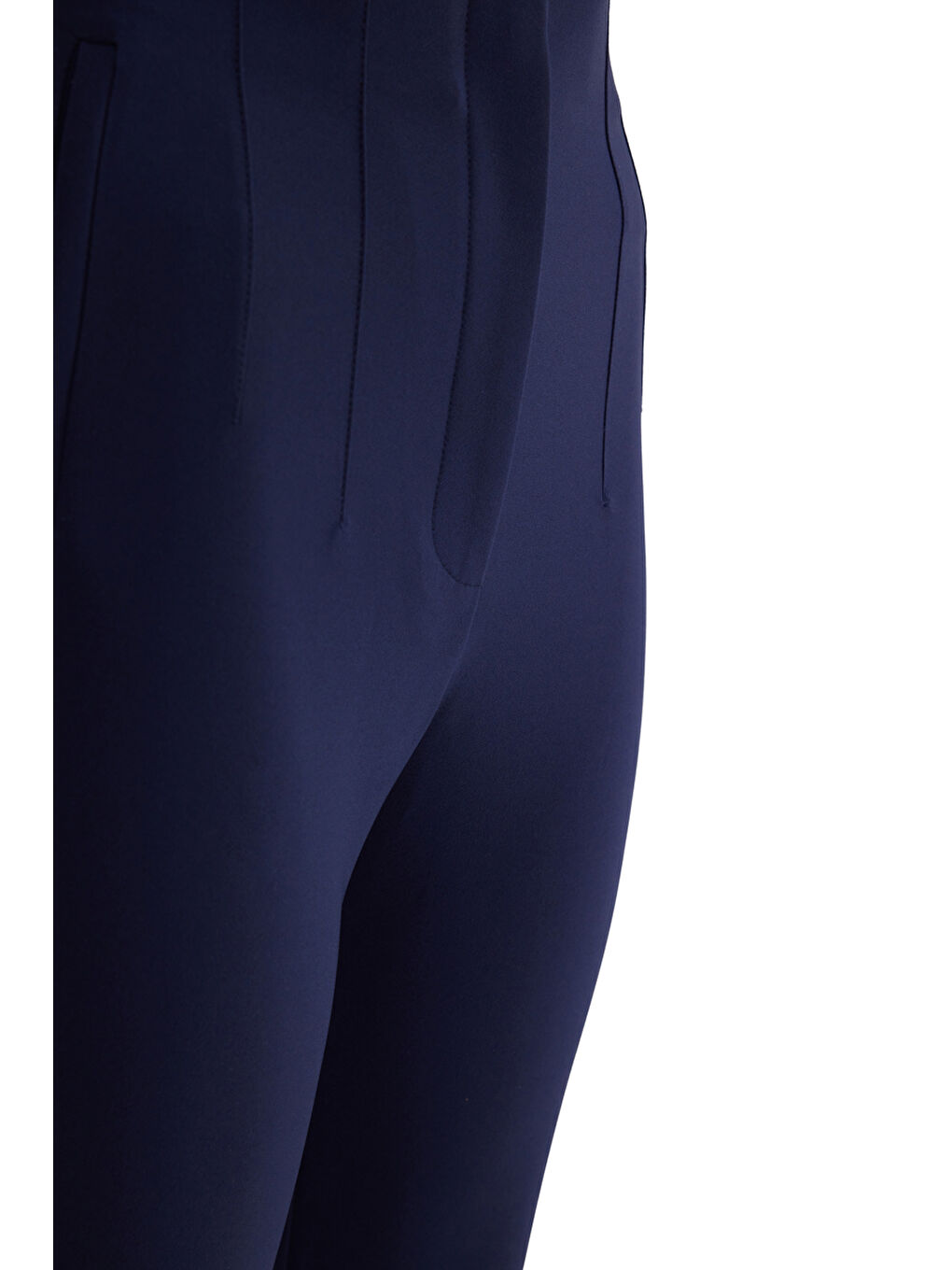 Lacivert Yüksel Bel Pantolon-1