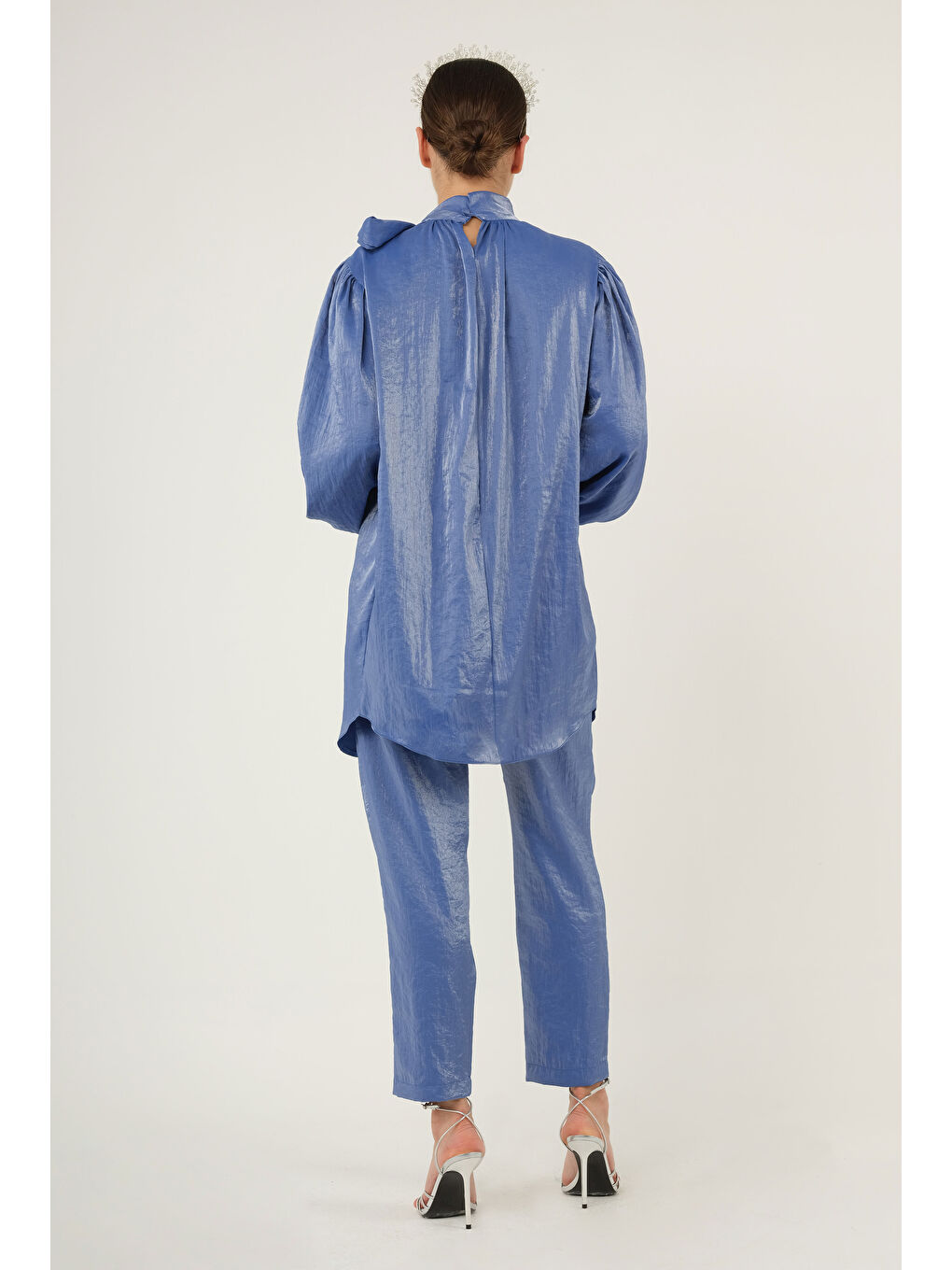 Yakası Bağcıklı Takım Lacivert-2