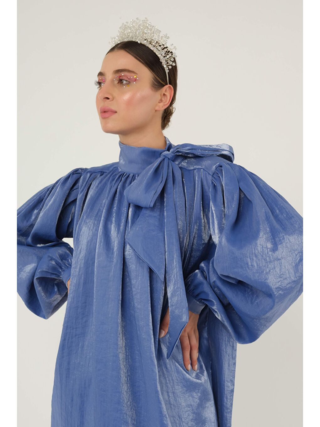 Yakası Bağcıklı Takım Lacivert-4