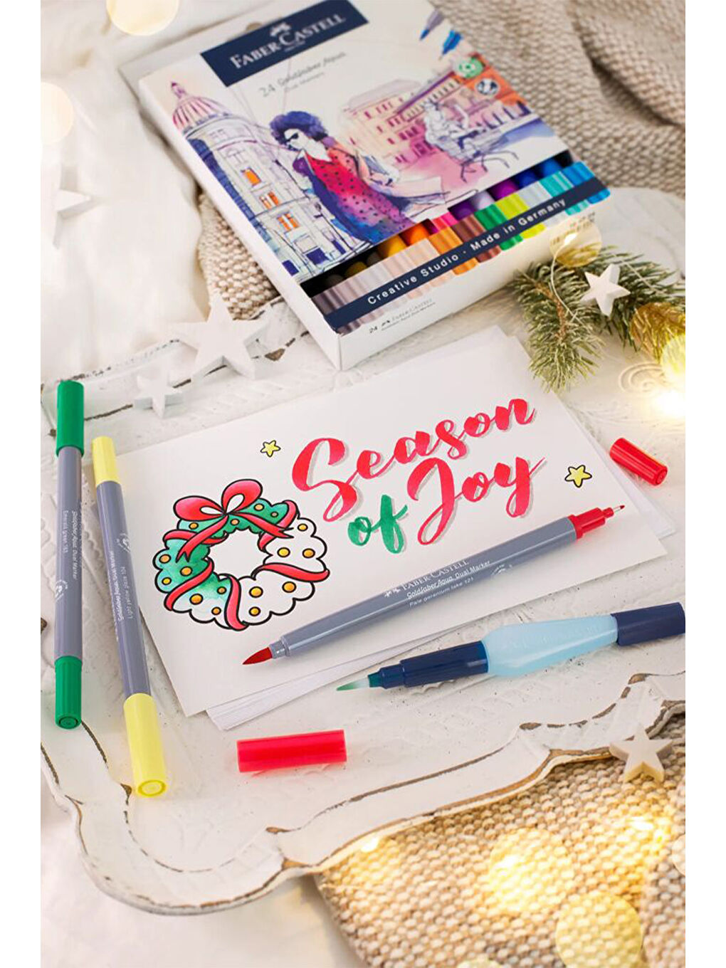 Goldfaber Aqua Markör Seti, 24'lü, Çift Uçlu, 0.4 mm Fineliner Uç, Geri Dönüştürülmüş Gövde-3