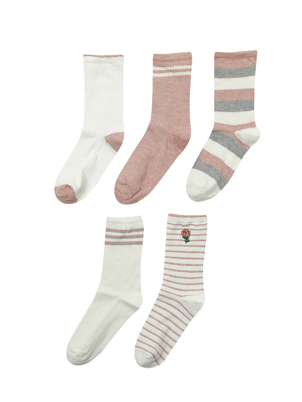 CHERRY 5 LI SKT-W 4PR Pembe Kadın Soket Çorap