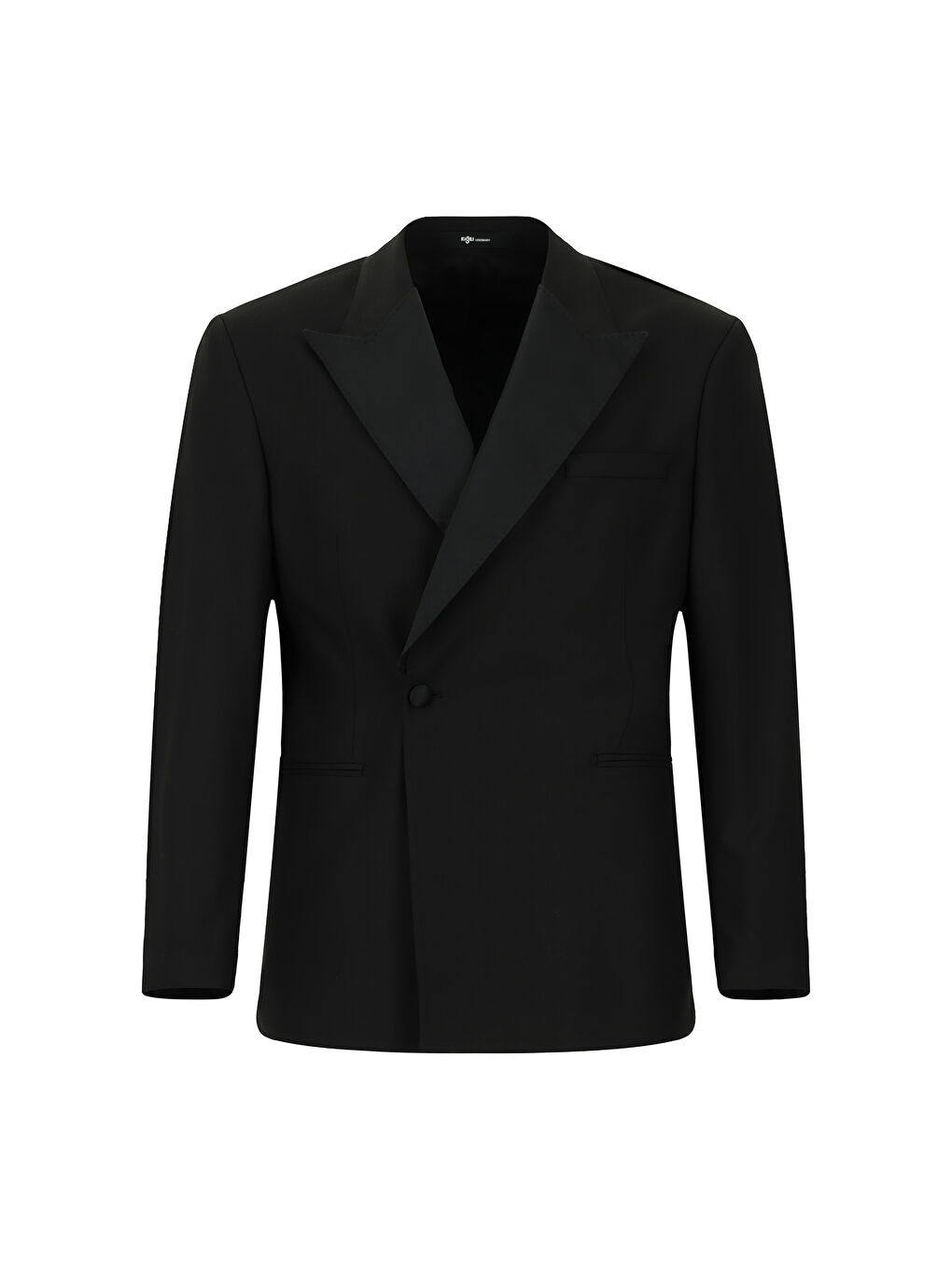 Siyah Oversize Ekstra Rahat Kalıp Sivri Yaka Kruvaze Smokin & Damatlık-5