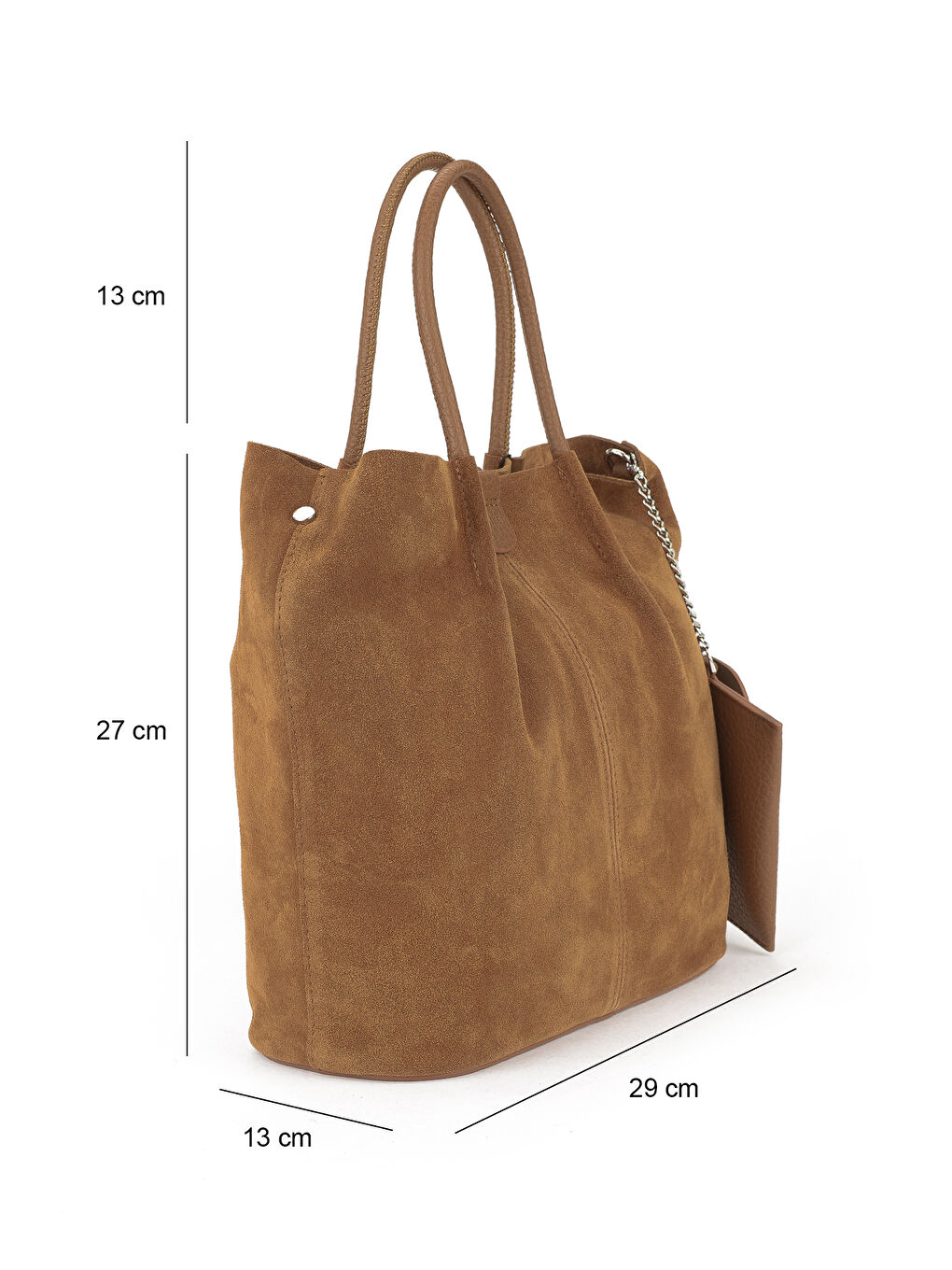 Kahverengi Kadın Hakiki Deri Omuz ve El Çantası 153979Z5010 Taba-1