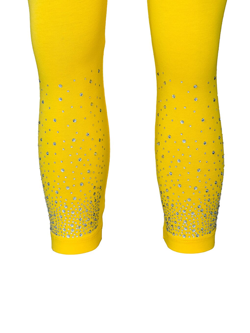 Sarı Kız Çocuk Serpme Taşlı Tayt-2