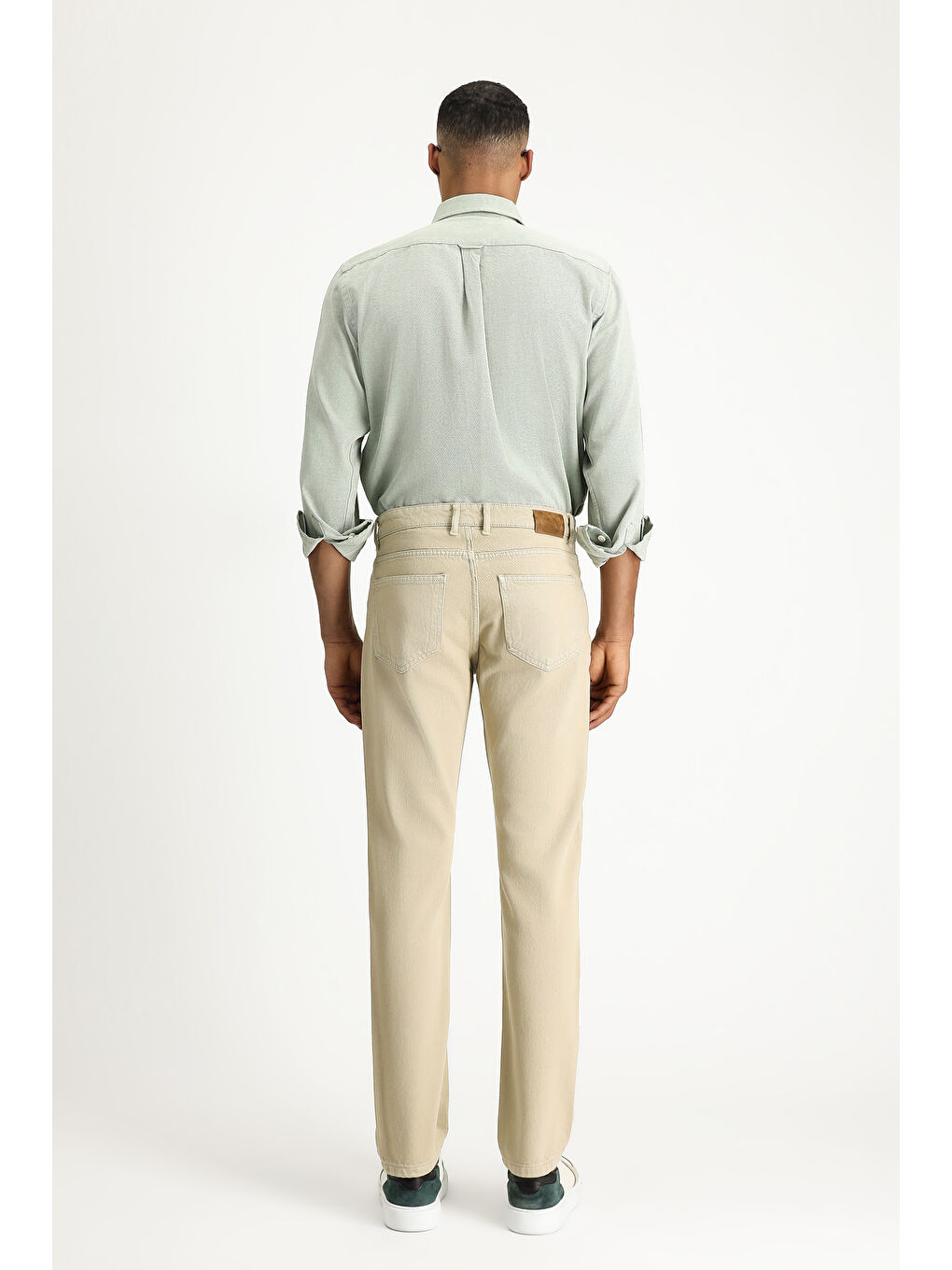 Kahverengi Regular Fit Denim Pamuk Pantolon-4