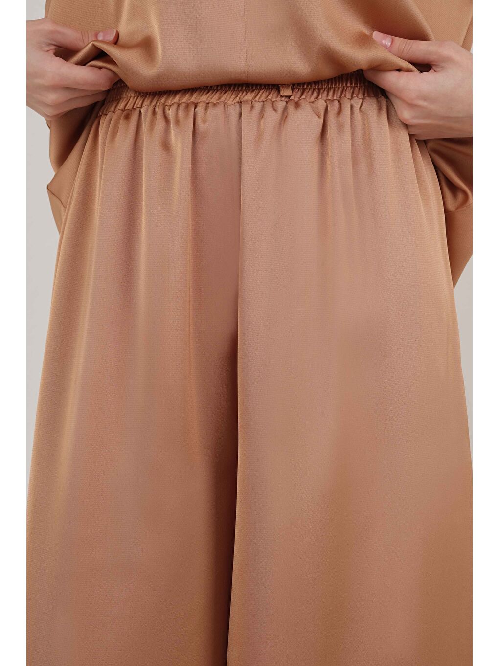 Pembe Basic Saten Takım Somon-3