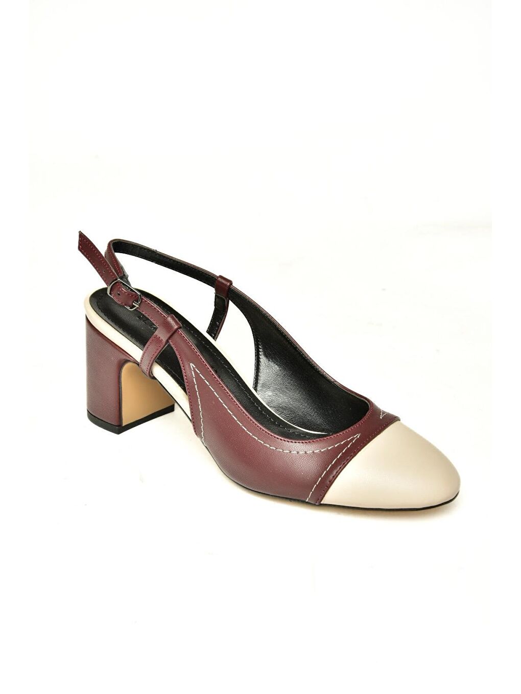 U8200253 Bordo Kadın Topuklu Ayakkabı-1