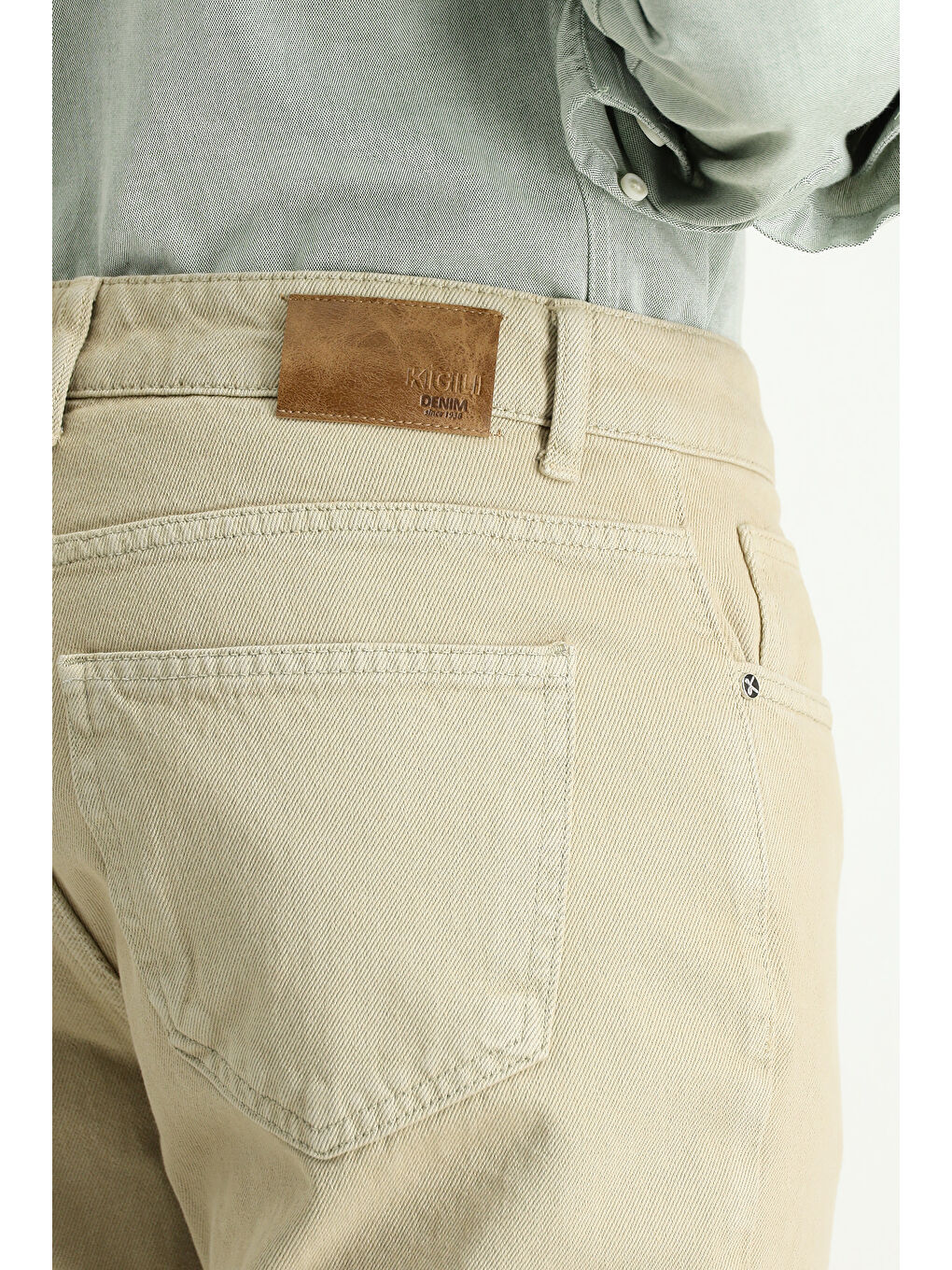 Kahverengi Regular Fit Denim Pamuk Pantolon-5