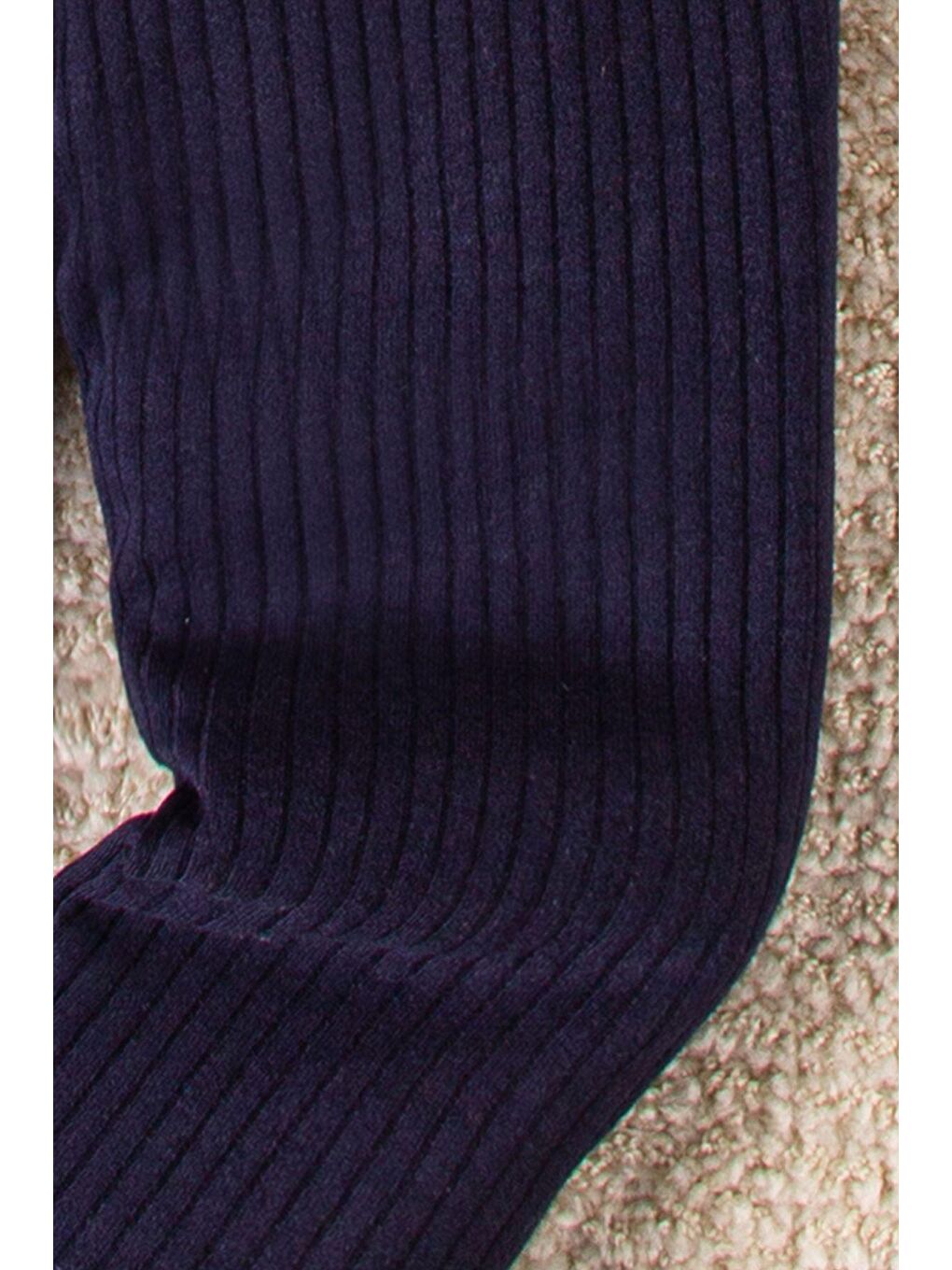 Lacivert Organik Kumaş Fitilli Alt Takım-2