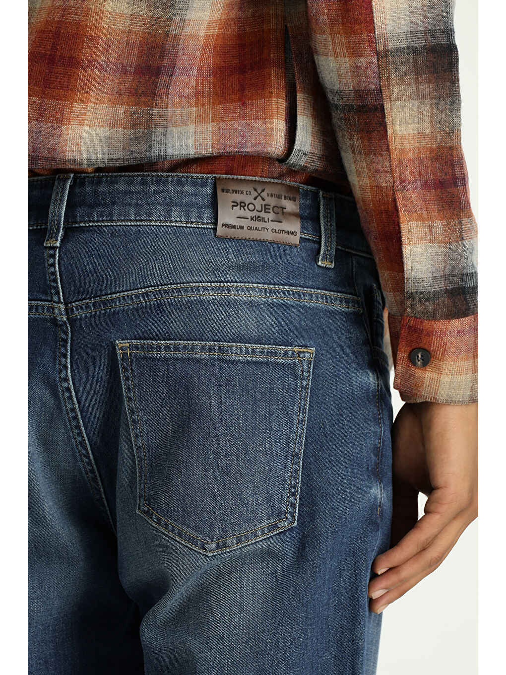 İndigo Slim Fit Dar Kesim Elastanlı Denim Jean Pantolon-5