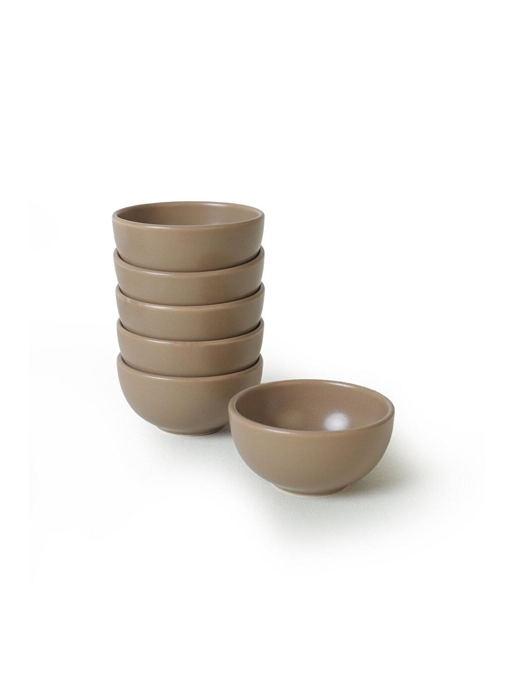 Kahverengi Mat Toprak Taupe Bulut Mini Çerezlik / Sosluk 8 Cm 6 Adet-1