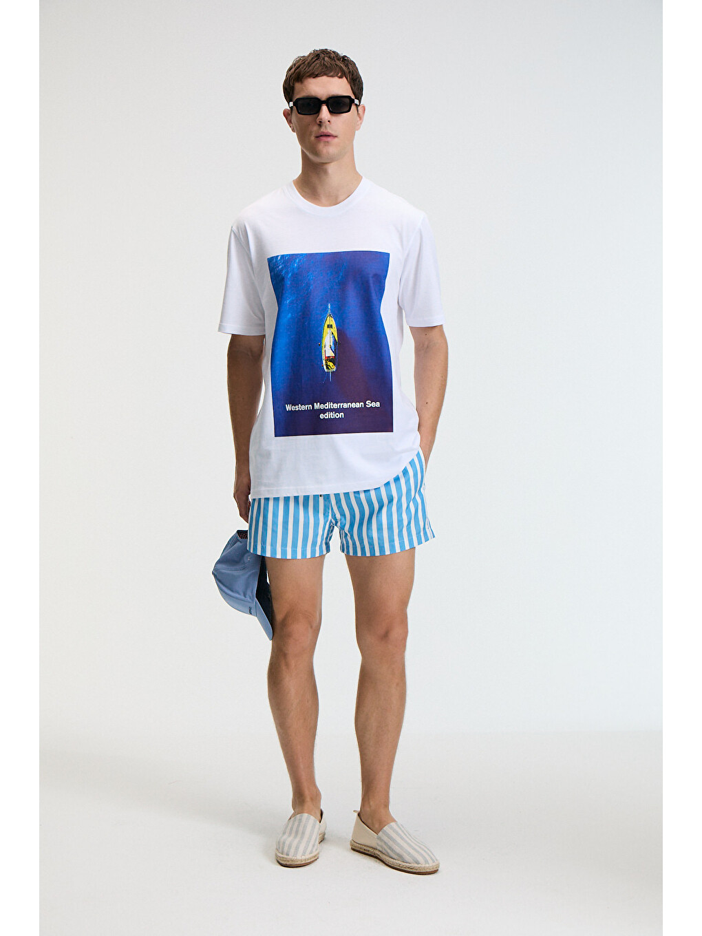 Zest Erkek %100 Pamuk Oversize Fit Baskılı Kısa Kollu Yuvarlak Yakalı Beyaz T-shirt-3