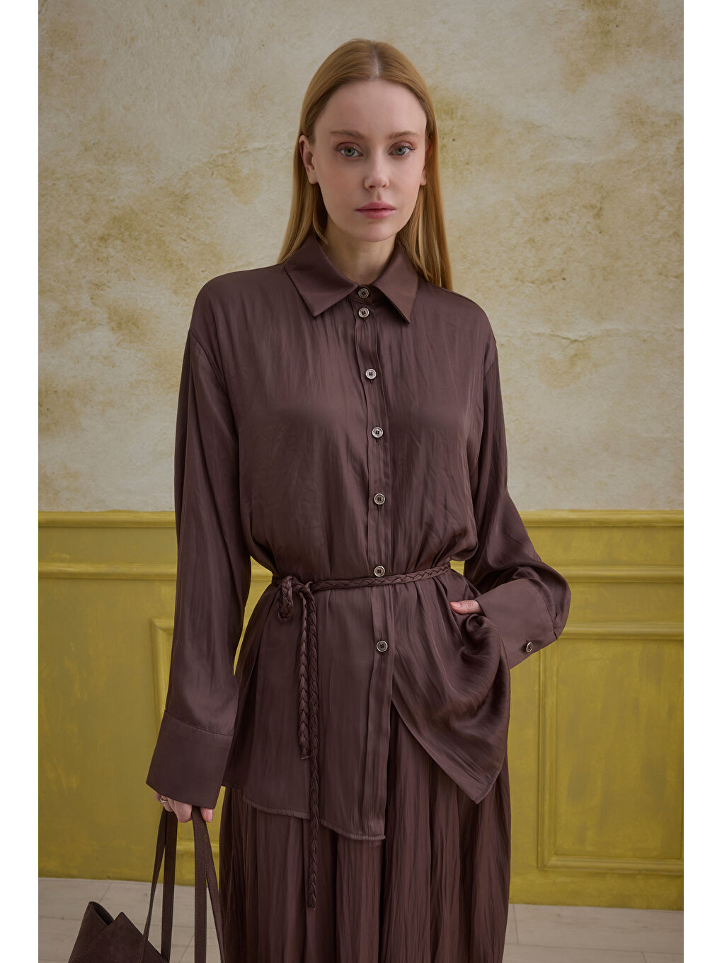 Kahverengi Dökümlü Takım Kahve-1