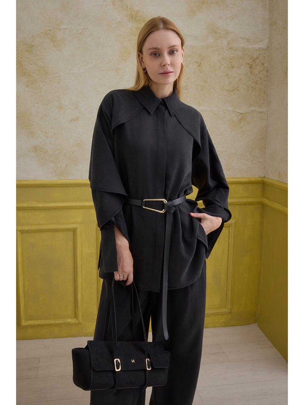 Aller Detaylı Takım Siyah-1