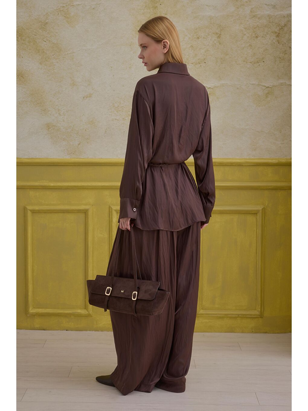 Kahverengi Dökümlü Takım Kahve-4