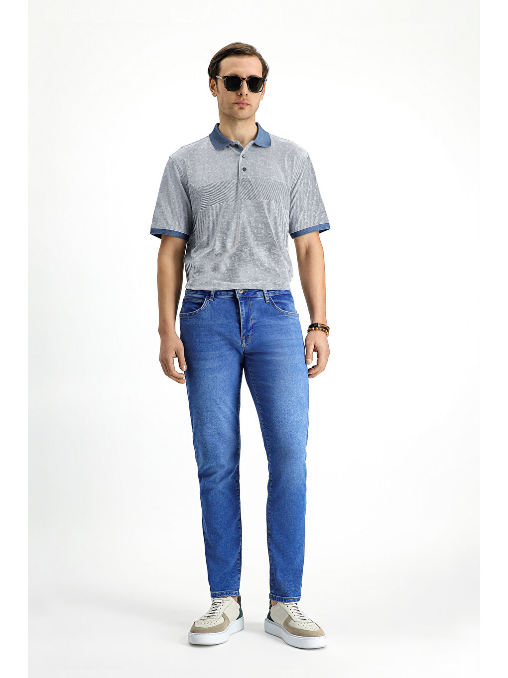 İndigo Slim Fit Dar Kesim Elastanlı Denim Pantolon-1