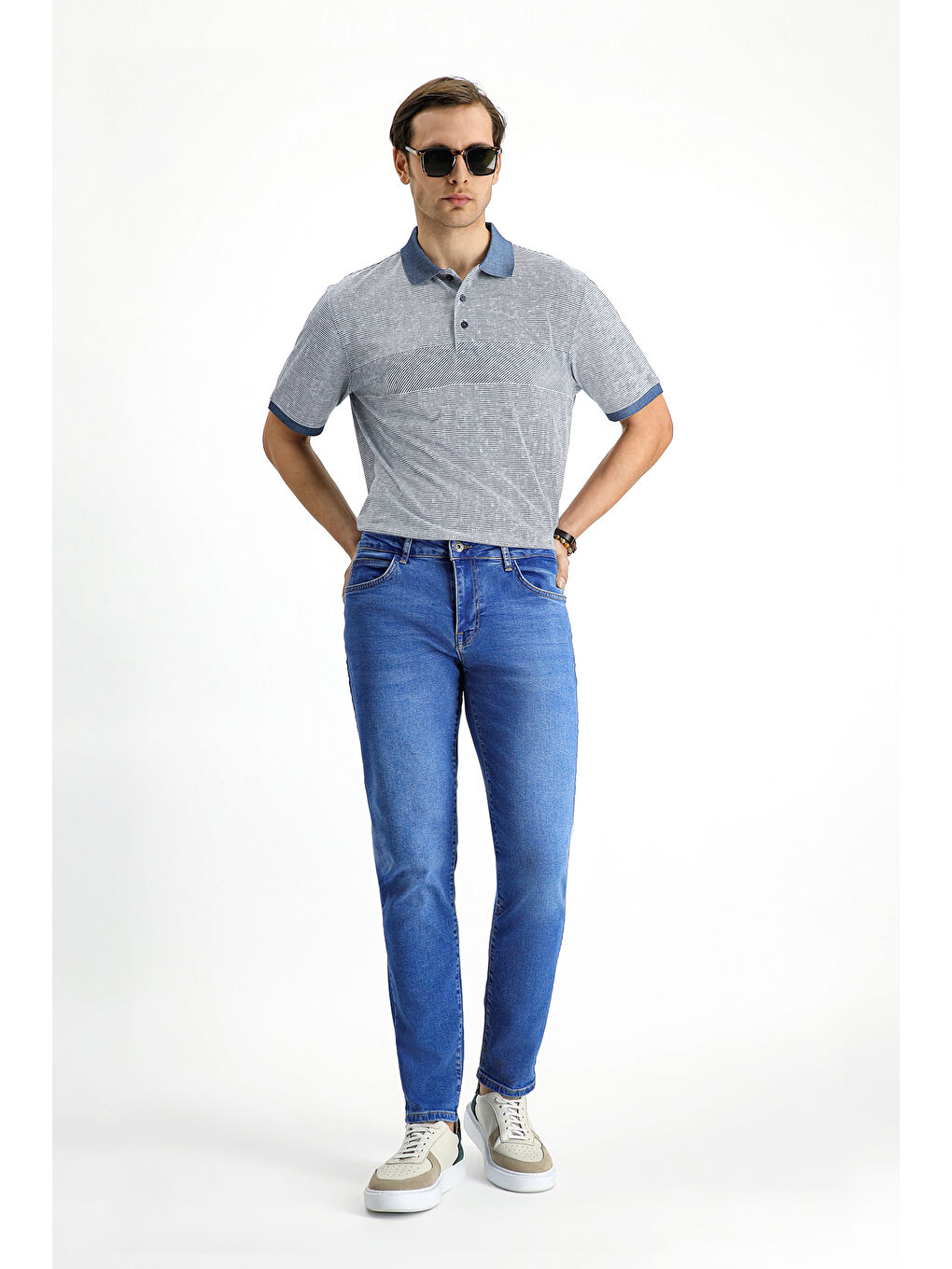 İndigo Slim Fit Dar Kesim Elastanlı Denim Pantolon-2