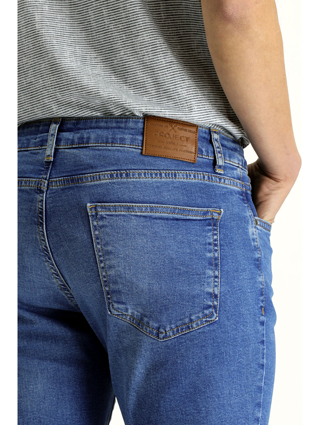 İndigo Slim Fit Dar Kesim Elastanlı Denim Pantolon-4