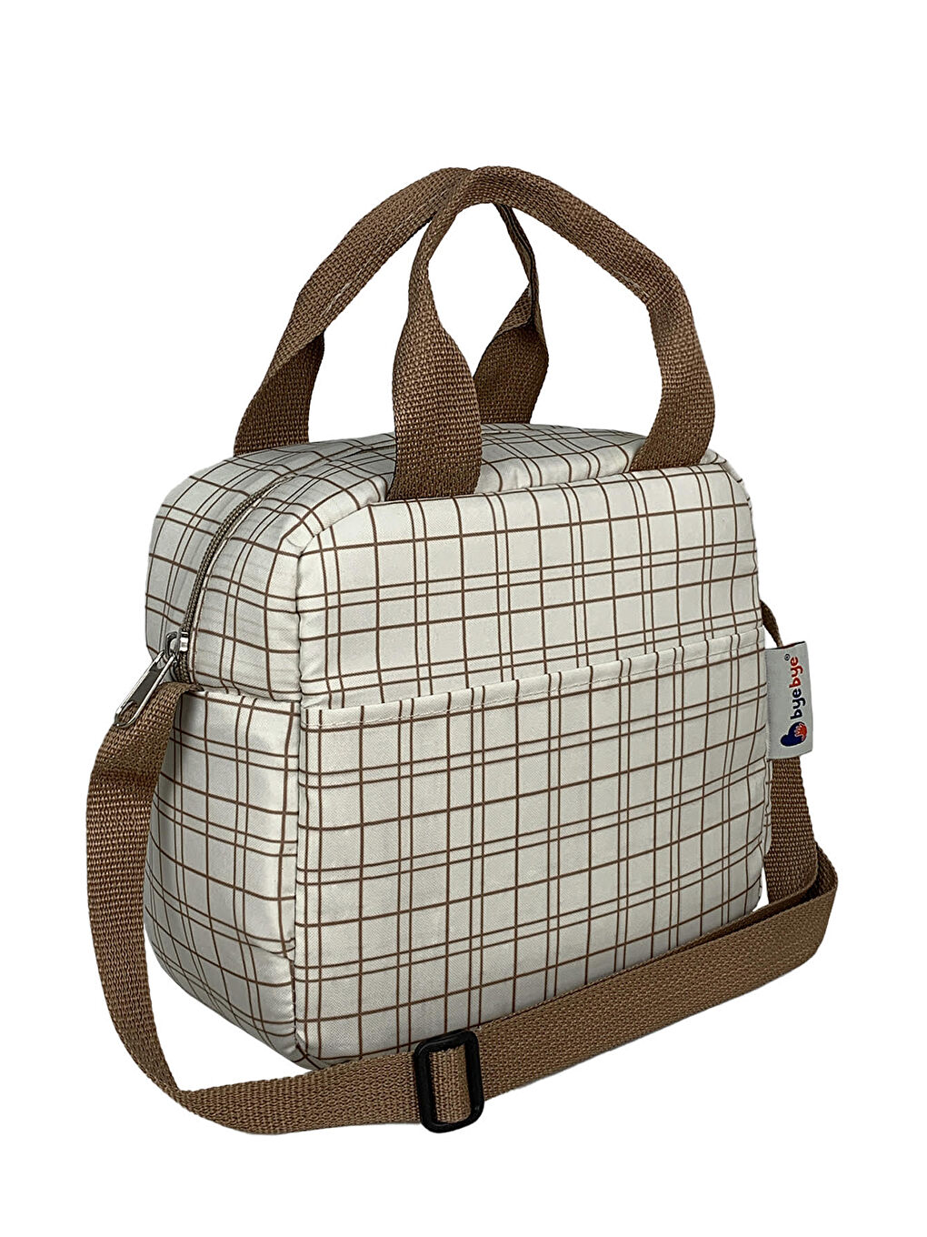 Bye Bye Lunch Omuz Askılı Beslenme Çantası ve Termos Yemek Taşıma Çantası Bej-4