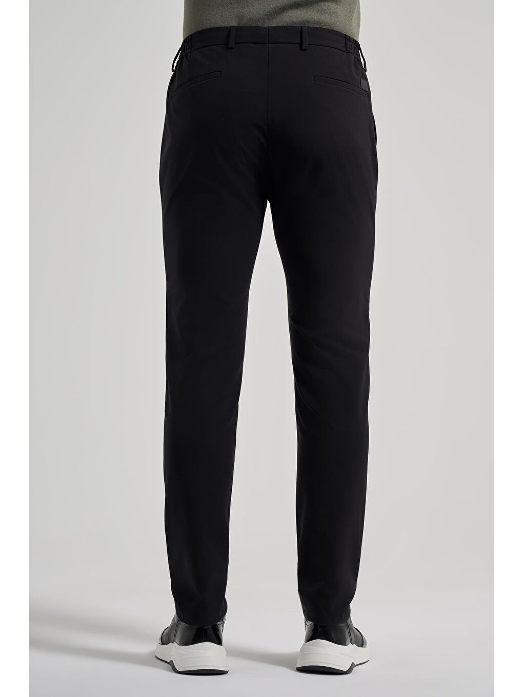 Siyah Esnek Yandan Cepli Casual Slim Fit Jogger Pantolon 1003250118-3