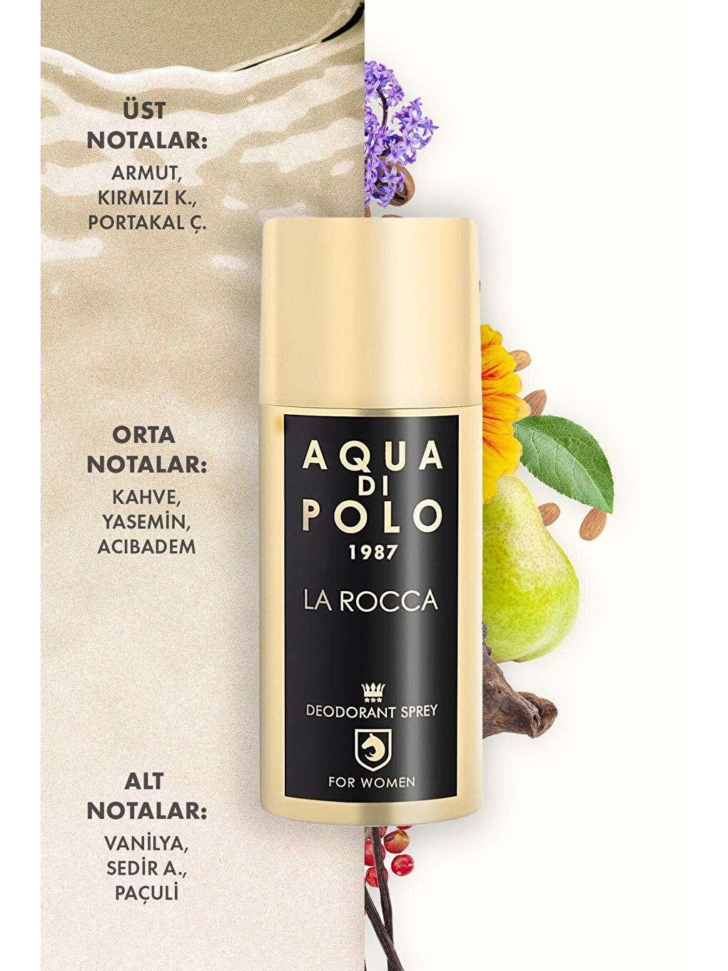 Aqua Di Polo 1987 Beyaz La Rocca Deodorant 150 ml Kadın Appdlr03kd - 1