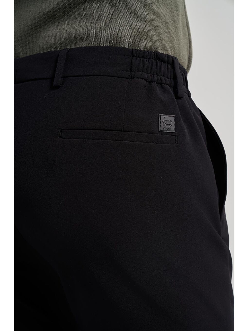 Siyah Esnek Yandan Cepli Casual Slim Fit Jogger Pantolon 1003250118-4