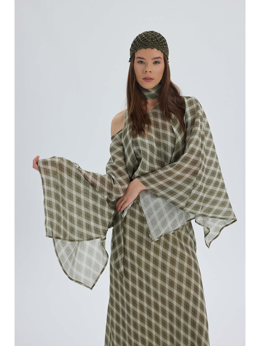 Marlowe Yeşil Ekose İkili Takım-5