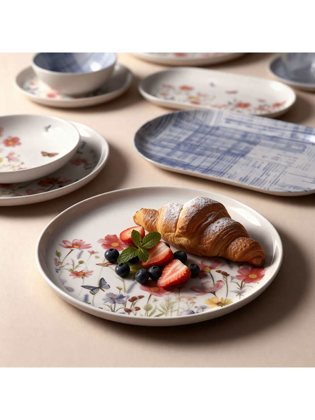 Ekru Bilbao Life 27 parça 6 Kişilik Kahvaltı Takımı 4256-2