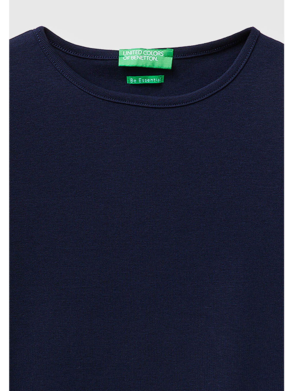 Kadın Lacivert %100 Pamuk Bisiklet Yaka T-Shirt-2