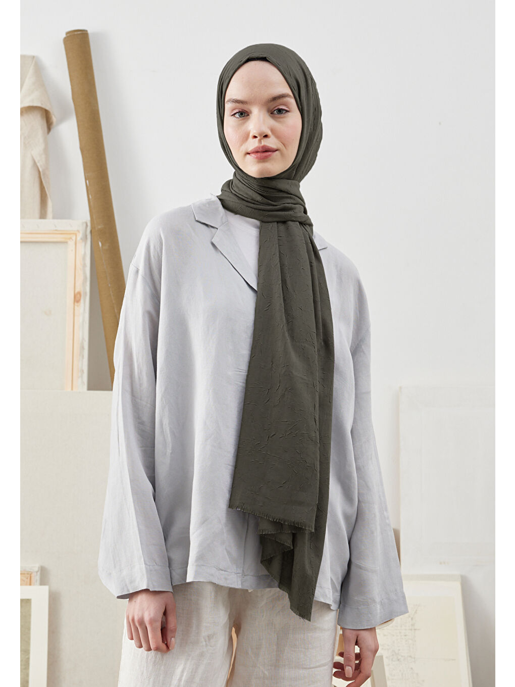 Bambu Şal Antrasit-1