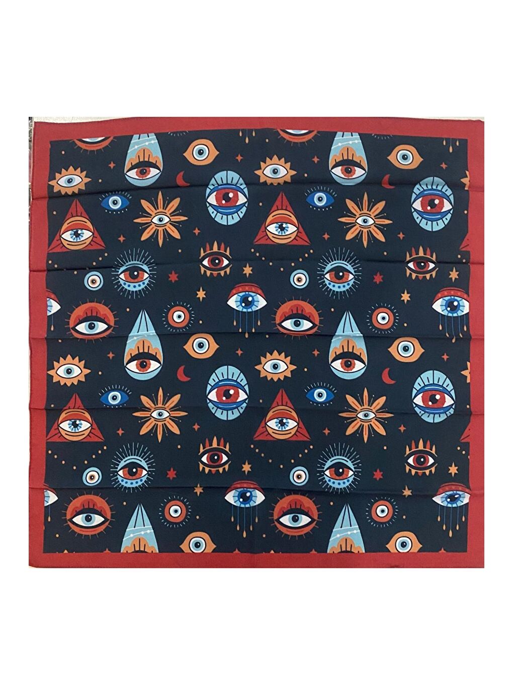 Siyah Vintage Pamuk Bandana Fular