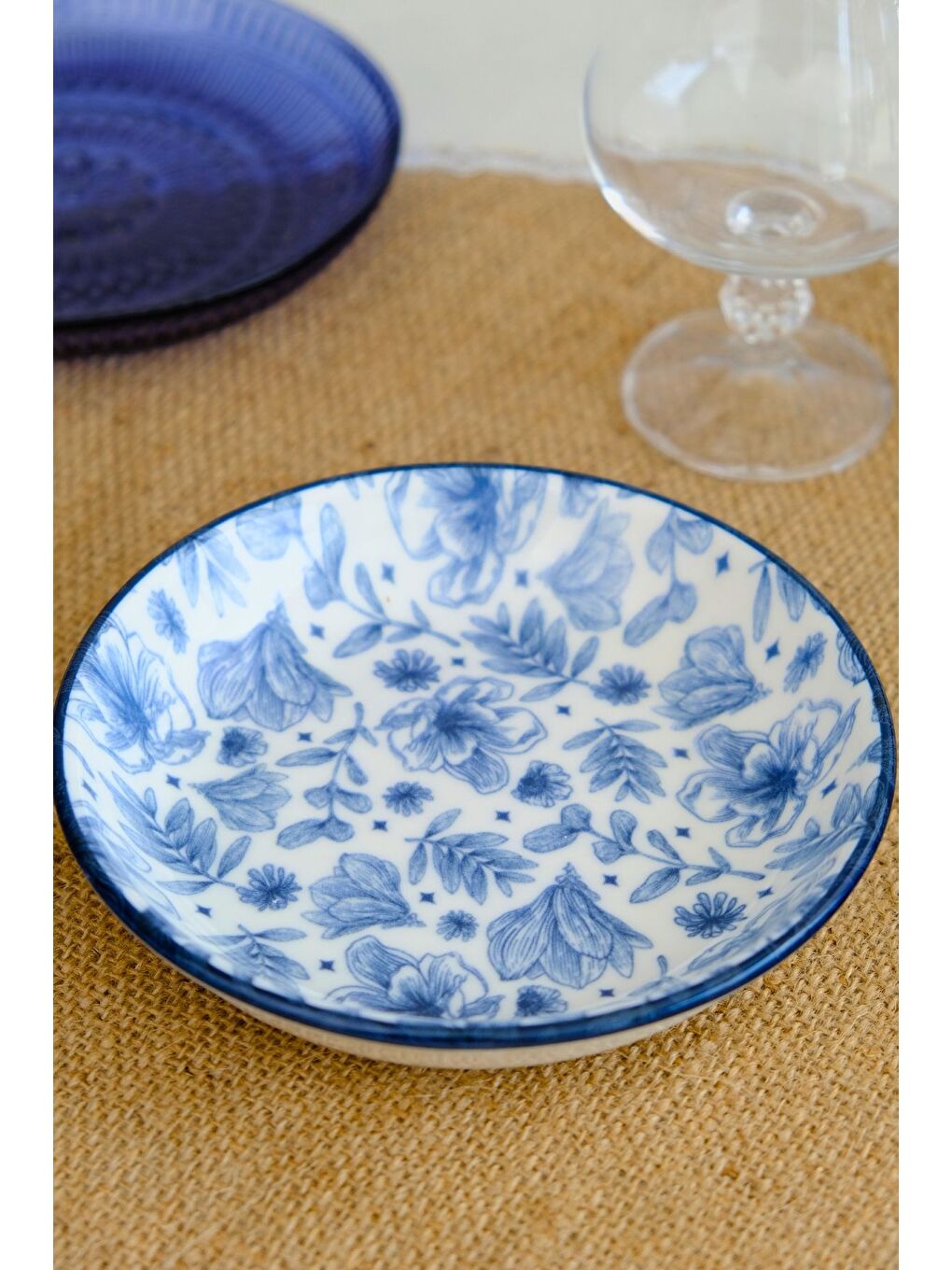 Beyaz Blue Heaven Tabak 240cc Tekli 15x15x2cm-2