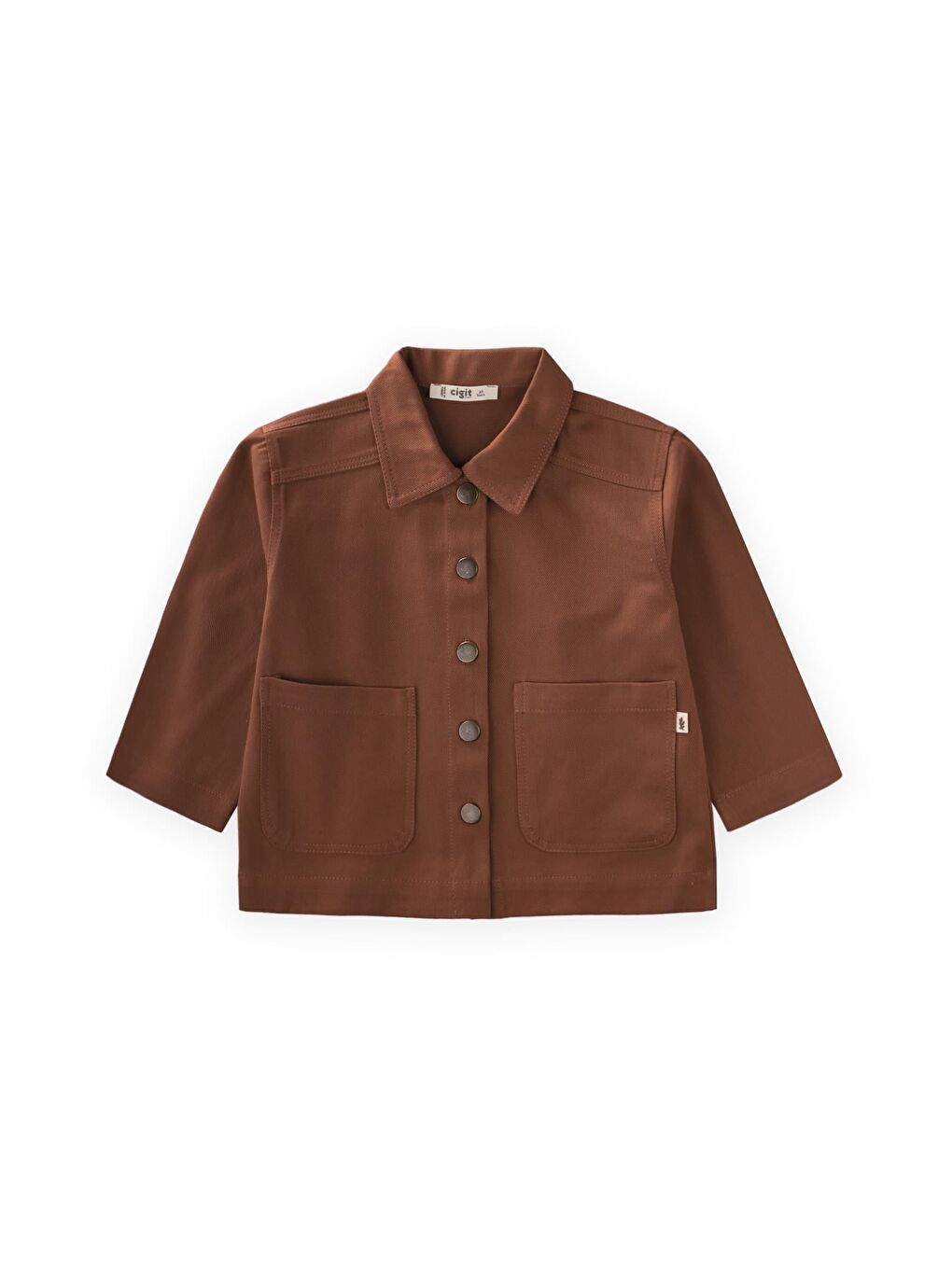 Kahverengi Gabardin Ceket 2-7 Yaş Kahve-2