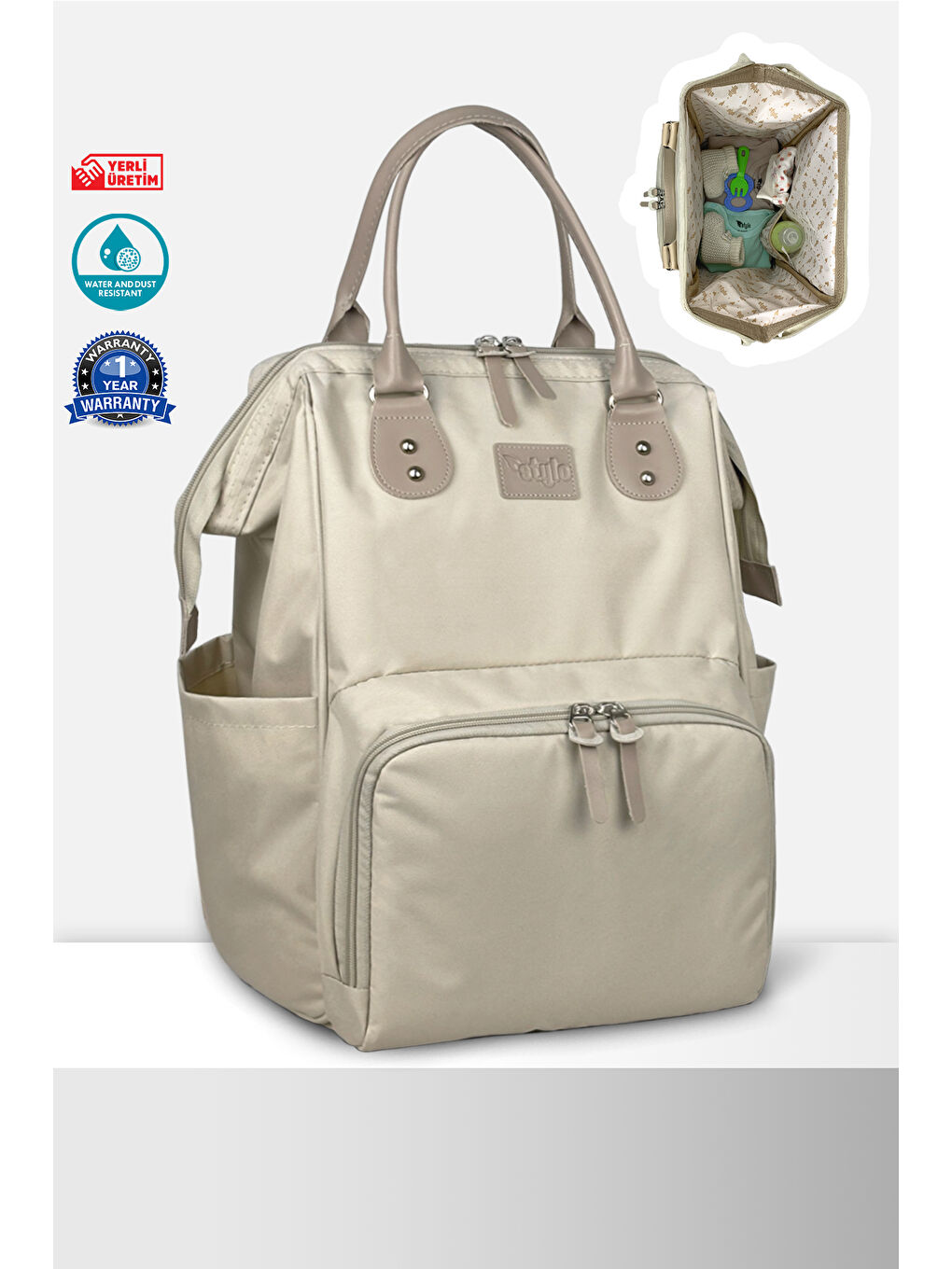 Paris X Pro Anne Bebek Bakım Sırt Çantası Bej