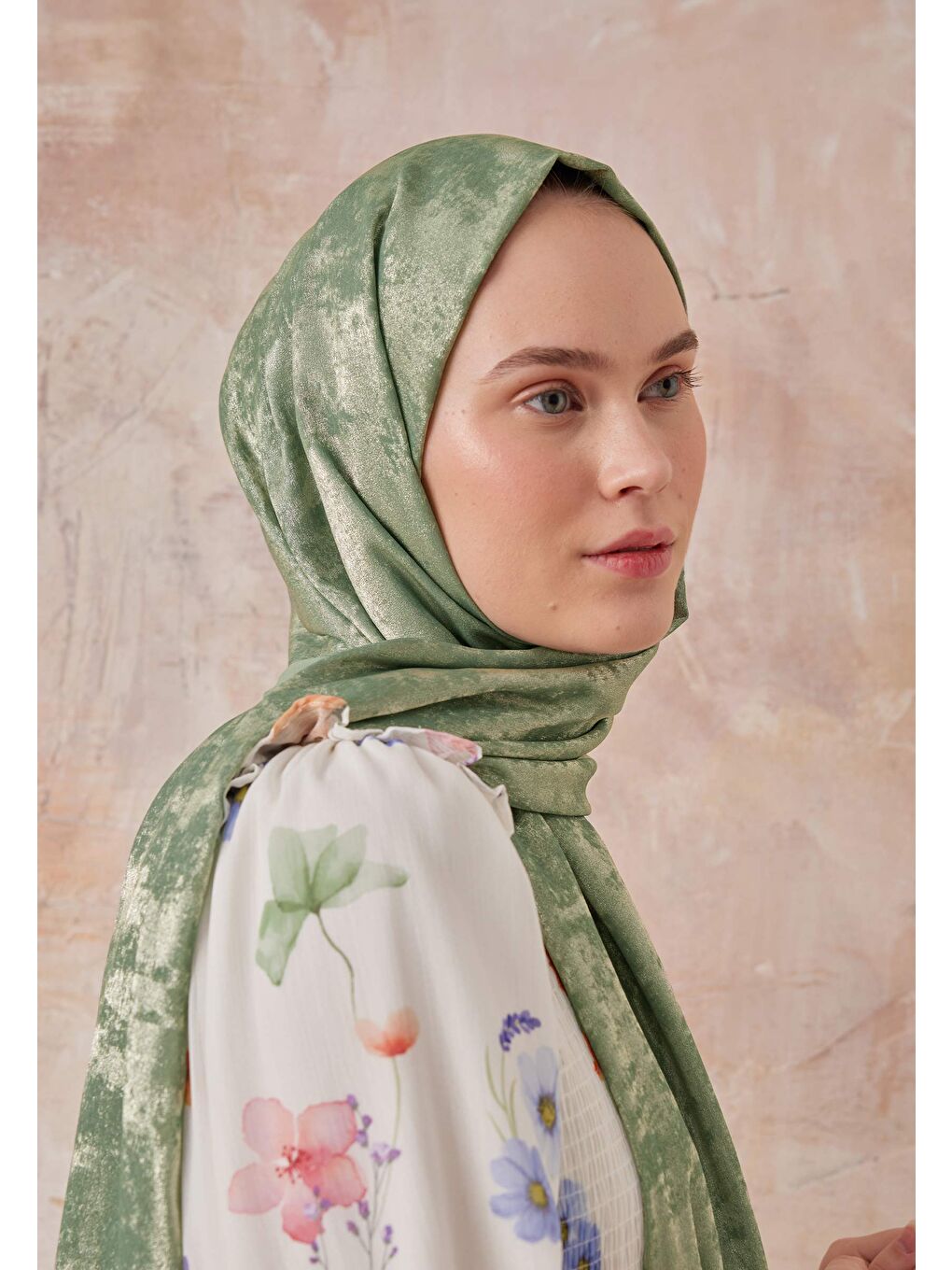 Luxury Shine Şal Soft Yeşil-1