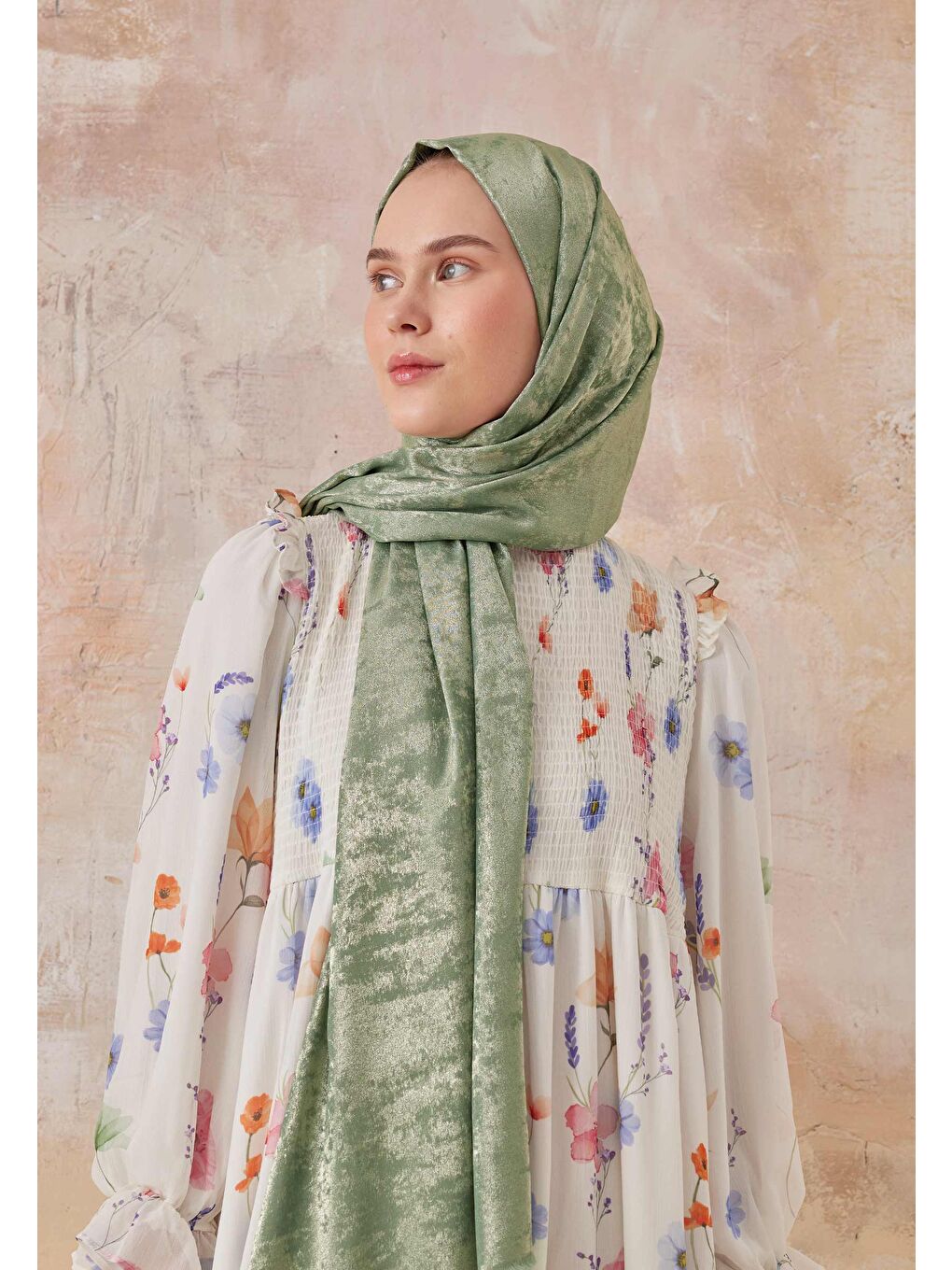 Luxury Shine Şal Soft Yeşil-2