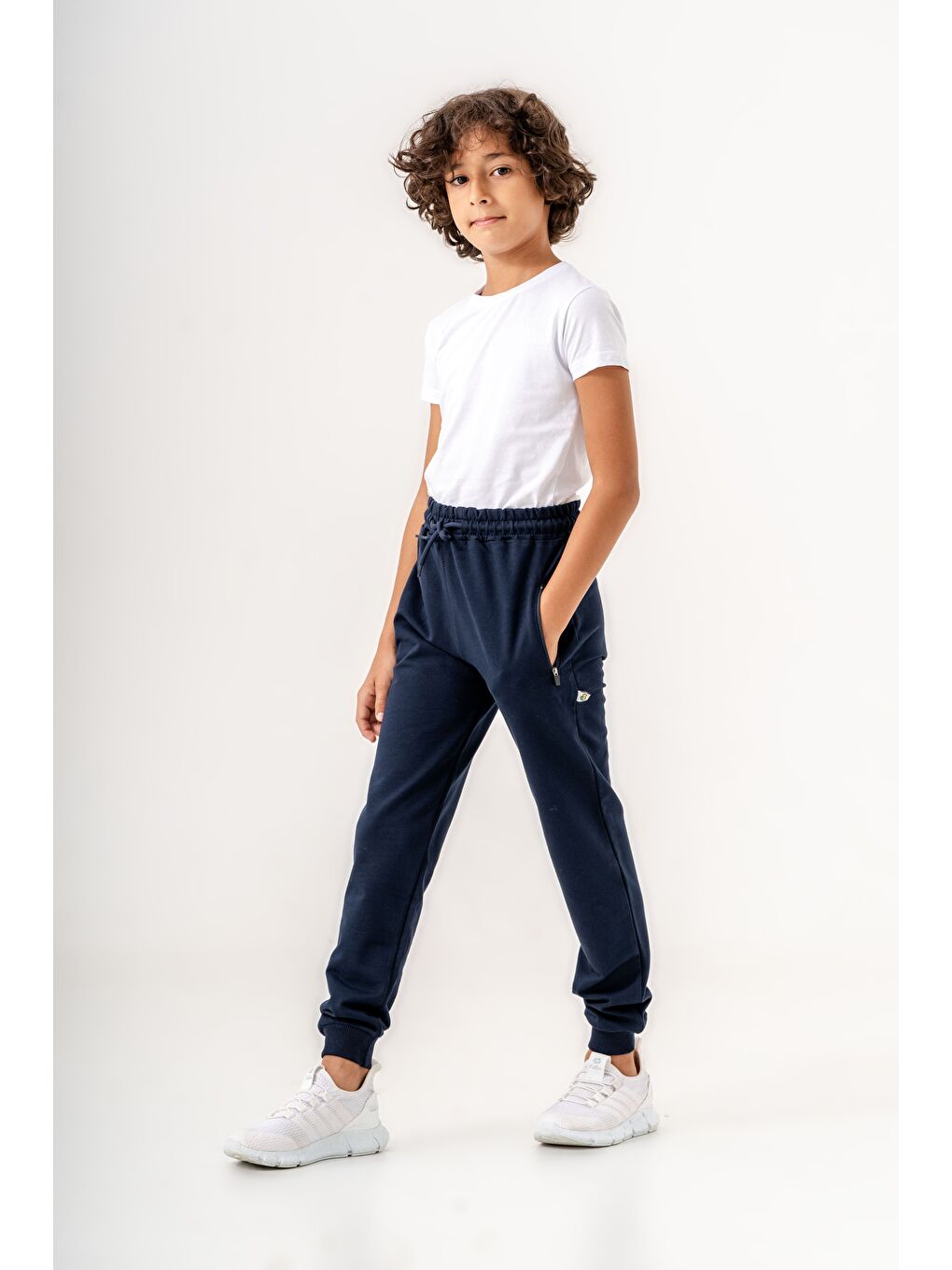 Siyah Fermuarlı Cep Basic Erkek Çocuk 3'Lü Eşofman Altı-1