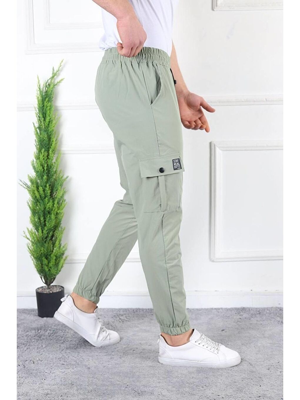 Turkuaz Erkek Slim Fit Jogger Alt Eşofman-2