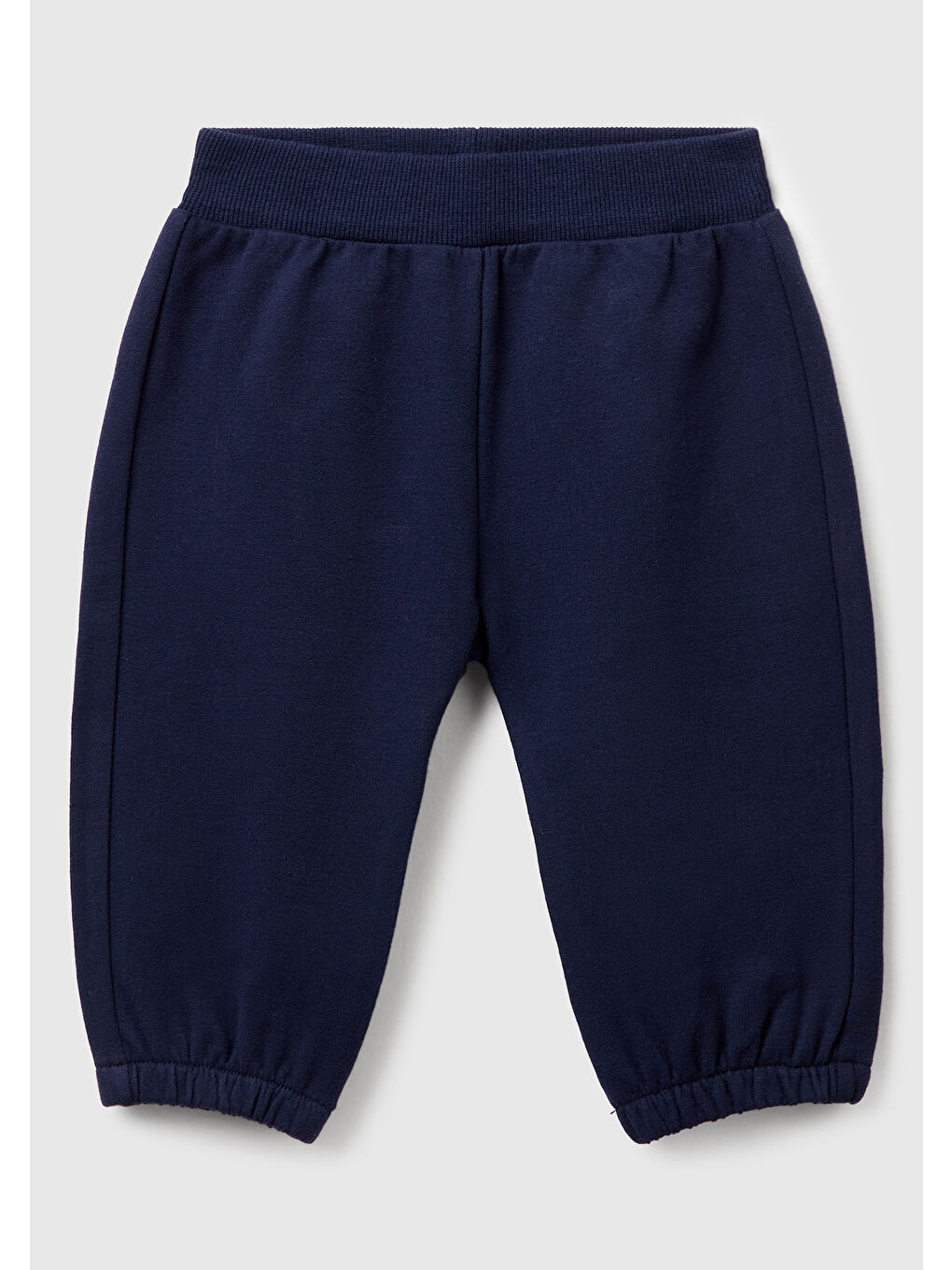 Bebek Lacivert Altı Kulaklı ve Hayvan İşlemeli Ribanalı Eşofman Altı