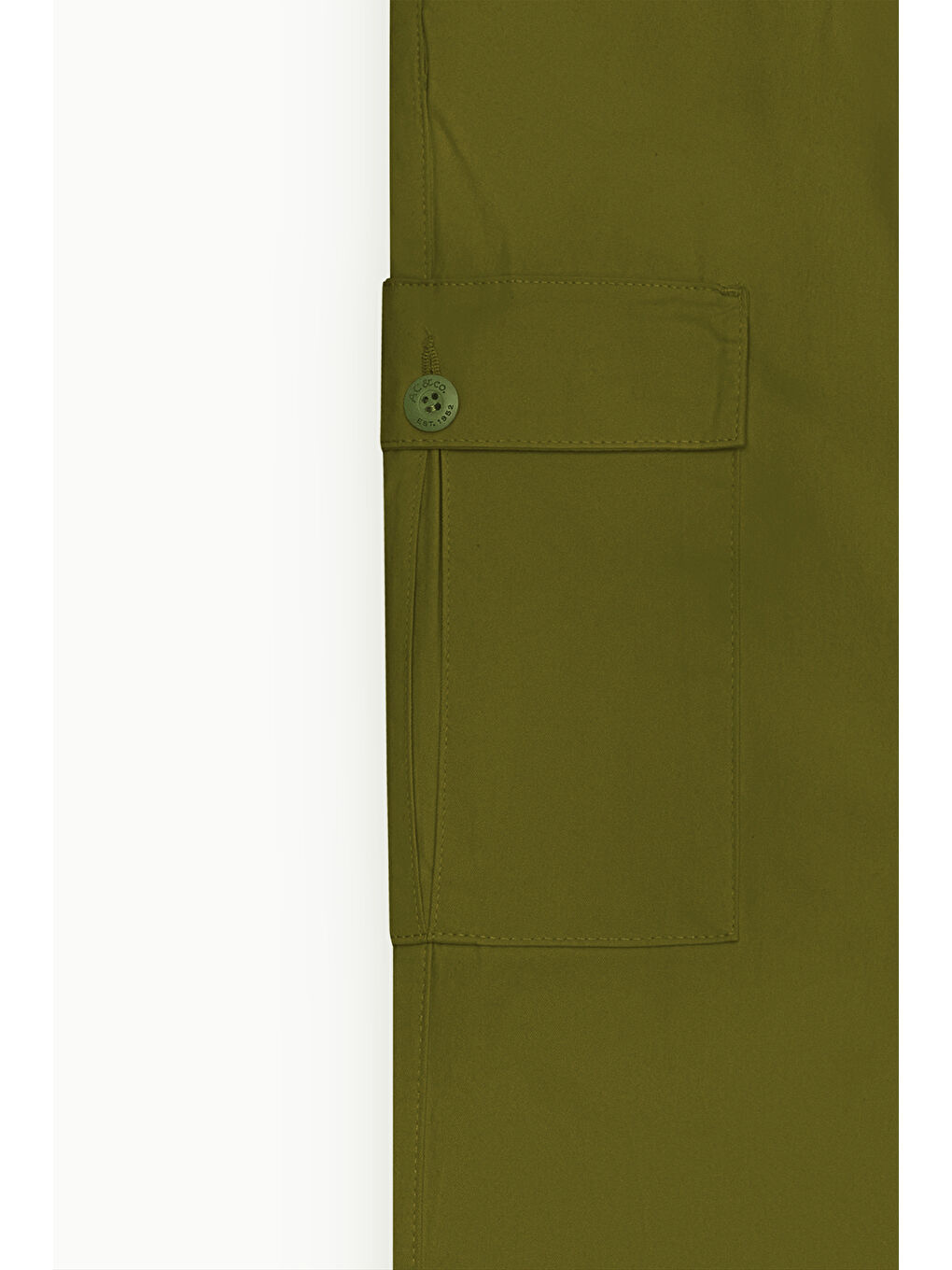 Erkek Haki Comfort Fit Rahat Kesim Pamuklu Esnek Yan Cepli Kargo Pantolon-7